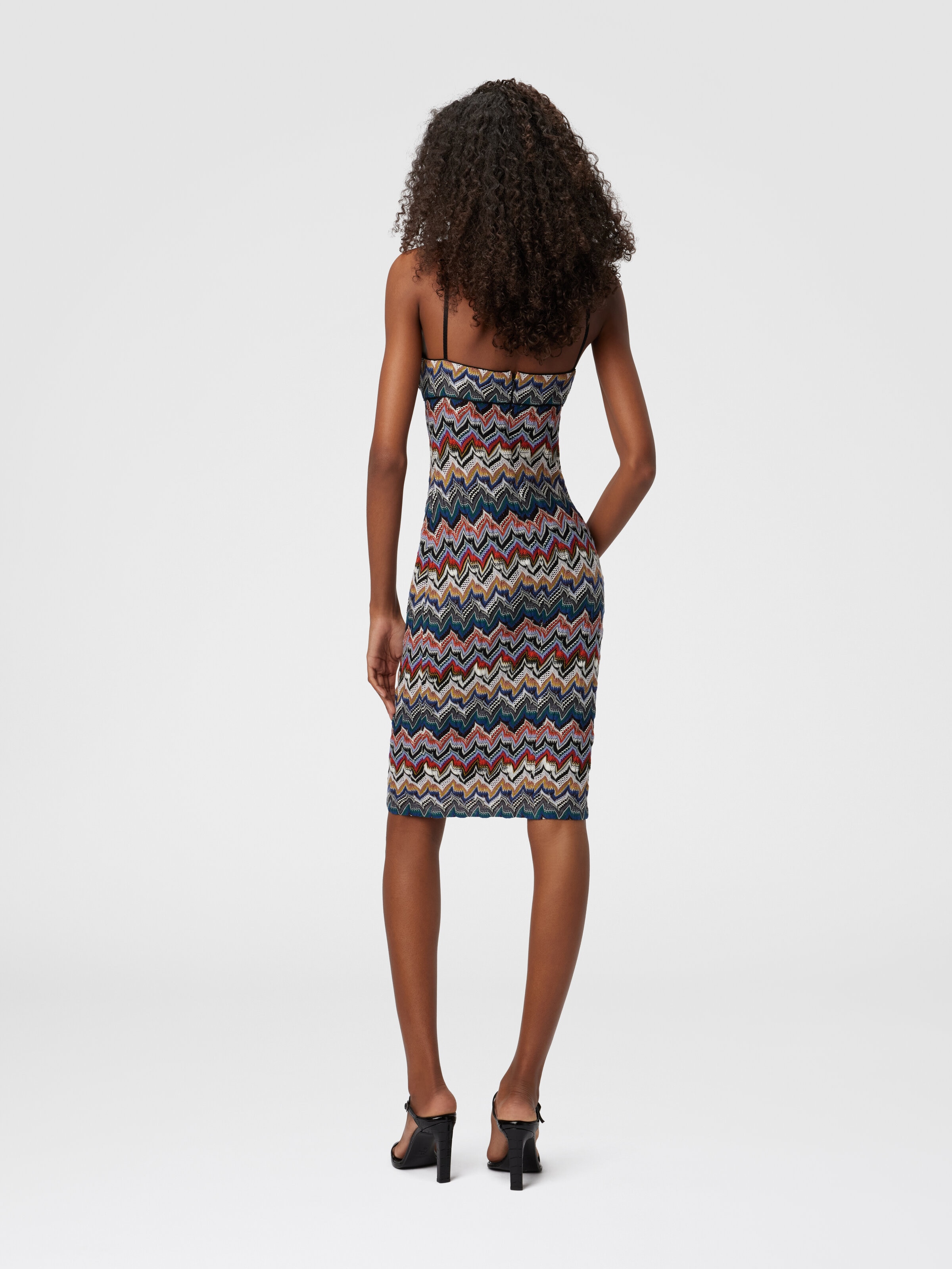 Vestido lencero midi de encaje floral, Multicolor  - 2