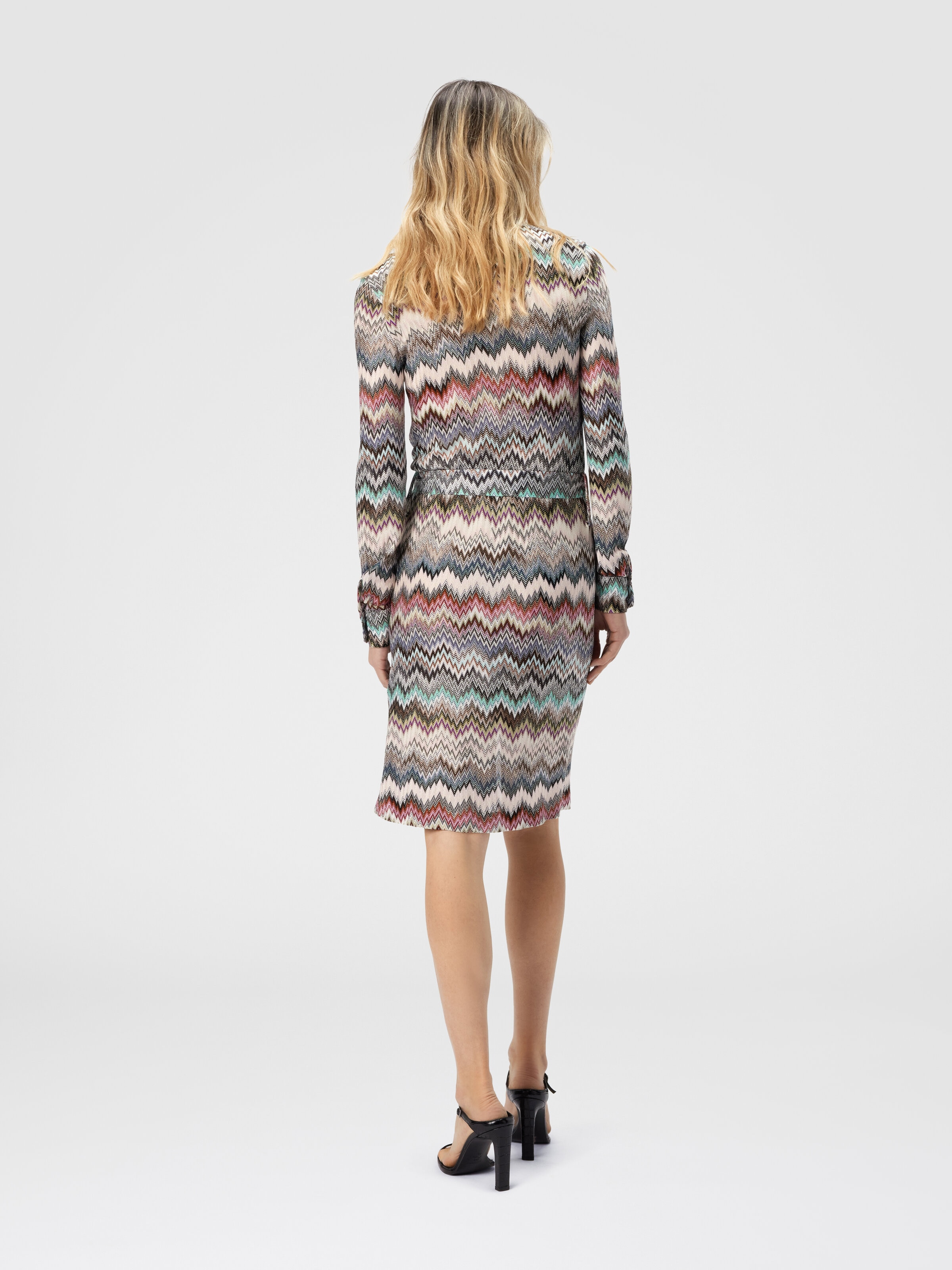 Shirt Dress with Snake Pattern, Multicoloured  - 2