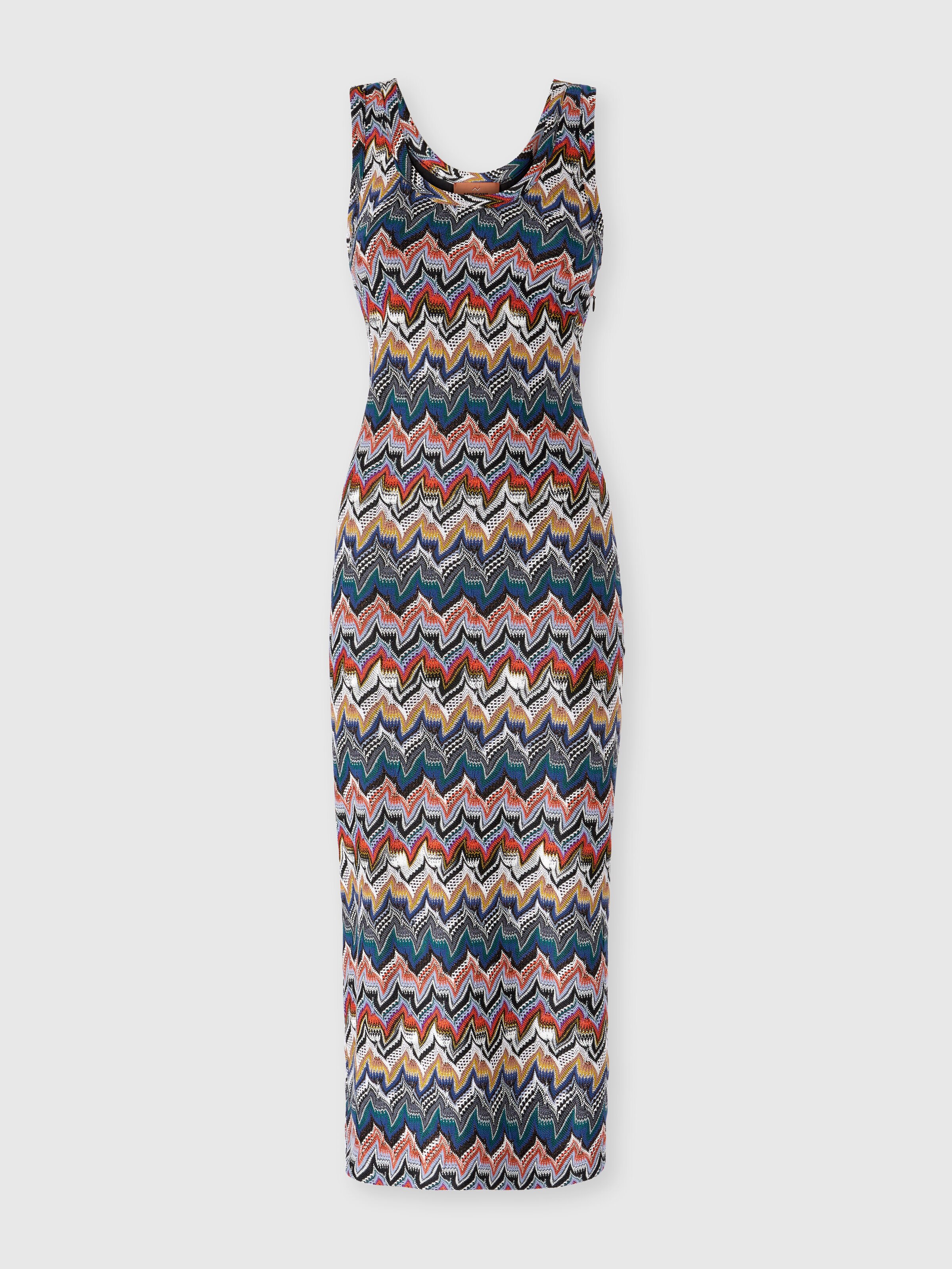 Robe longue à bretelles en dentelle, Multicolore  - 0