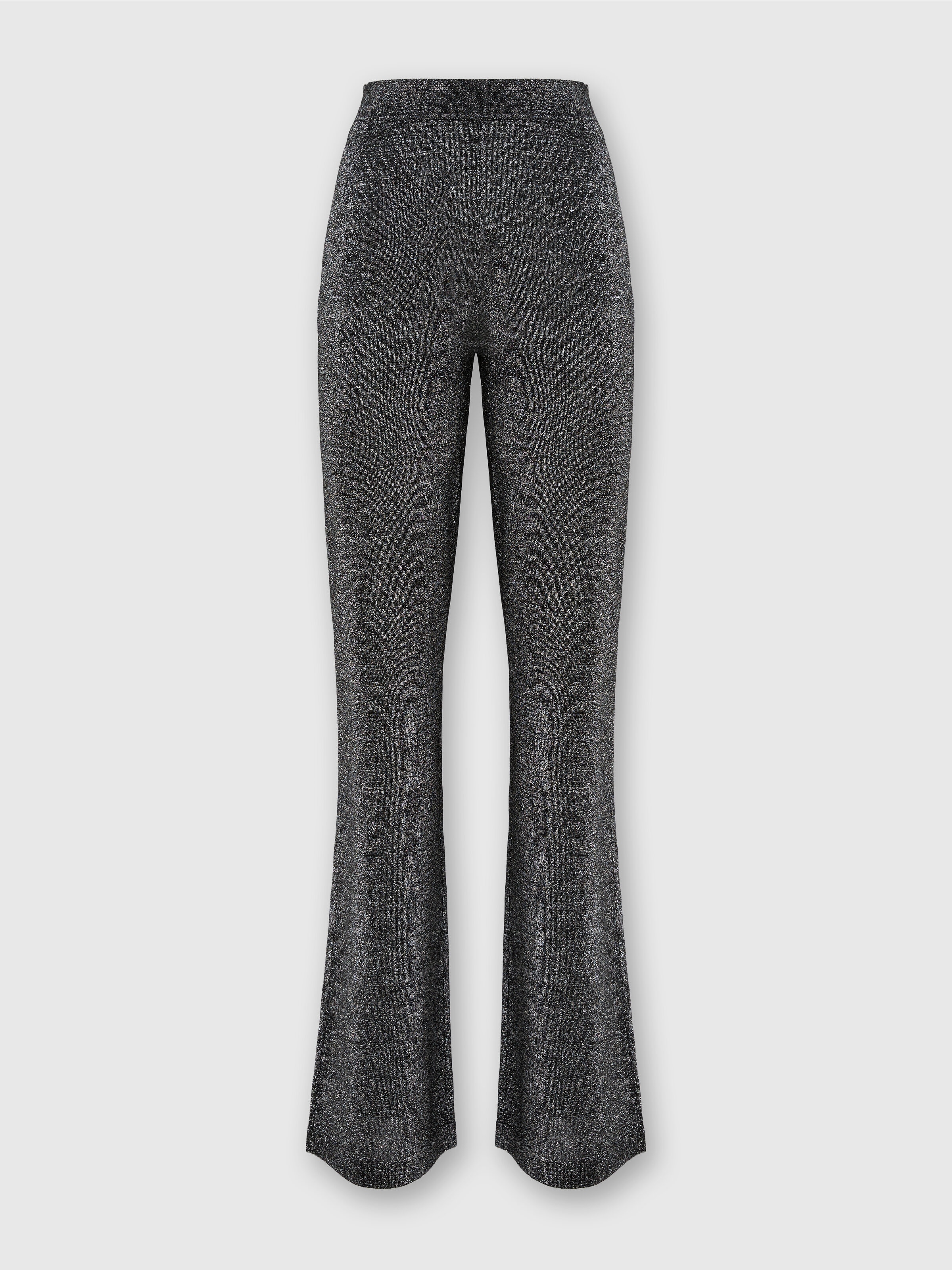 Pantalon droit long lamé, Argent - 0