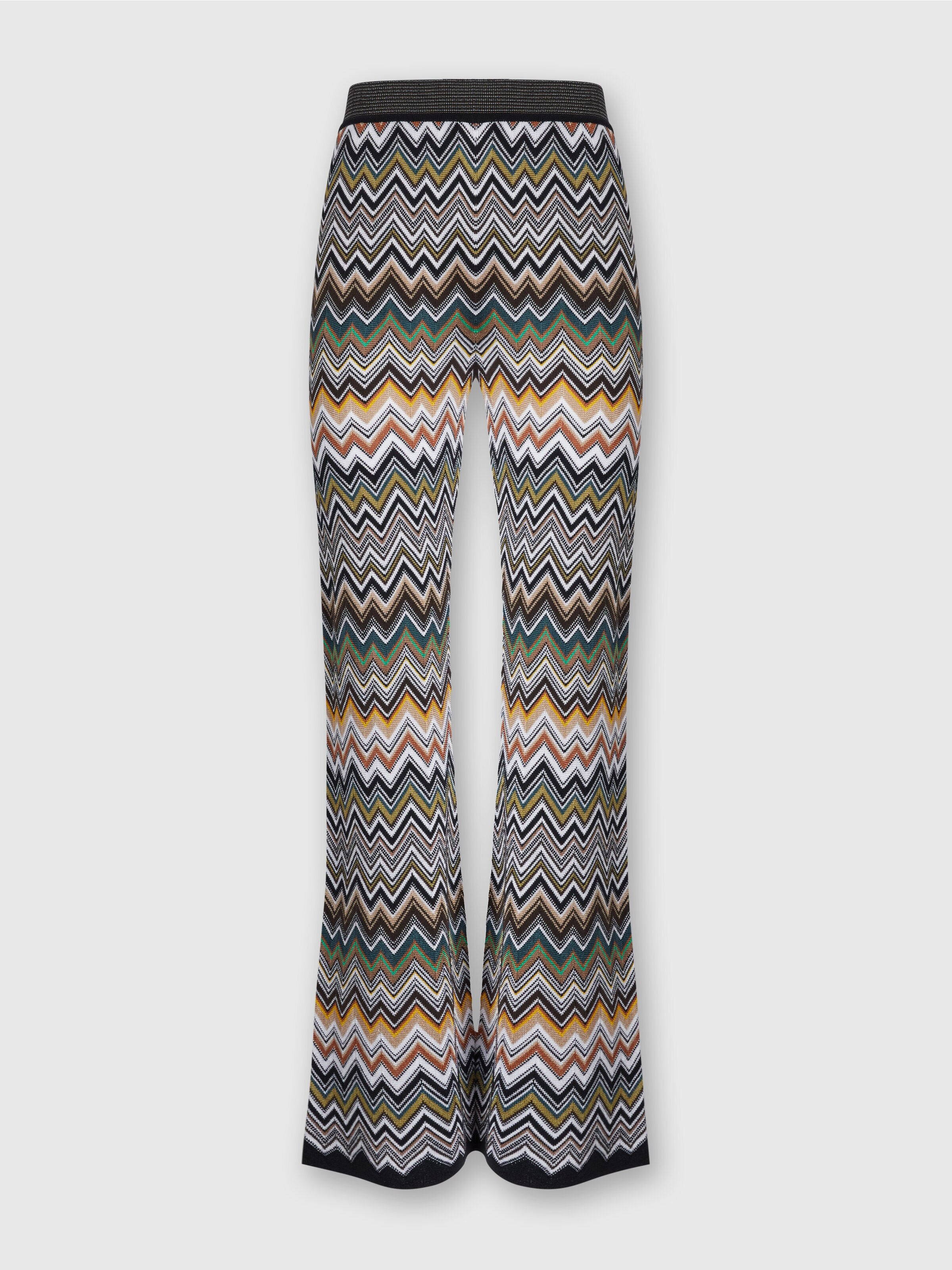 Long Pants with Chevron Pattern, Multicoloured  - 0