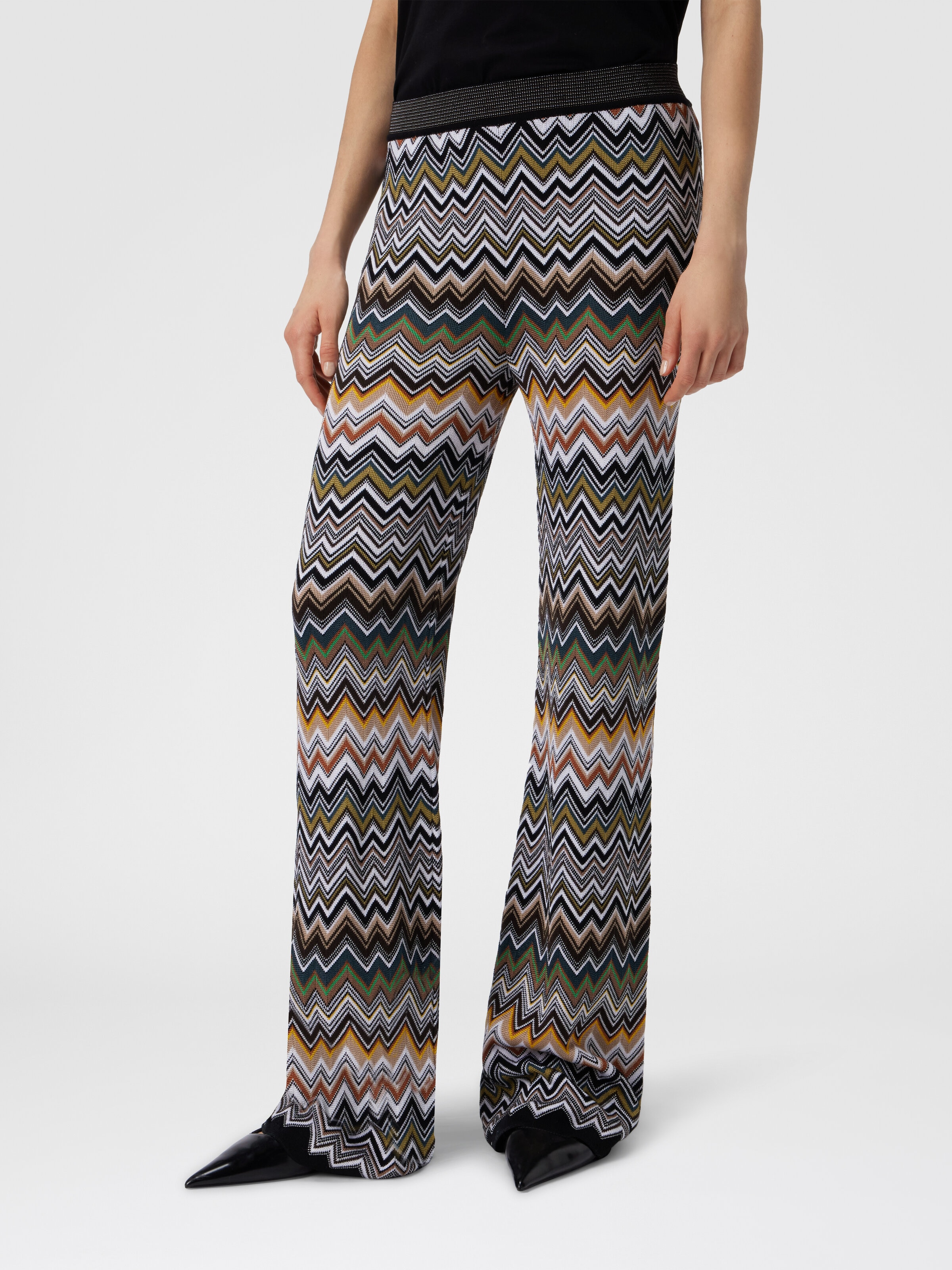 Long Pants with Chevron Pattern, Multicoloured  - 3