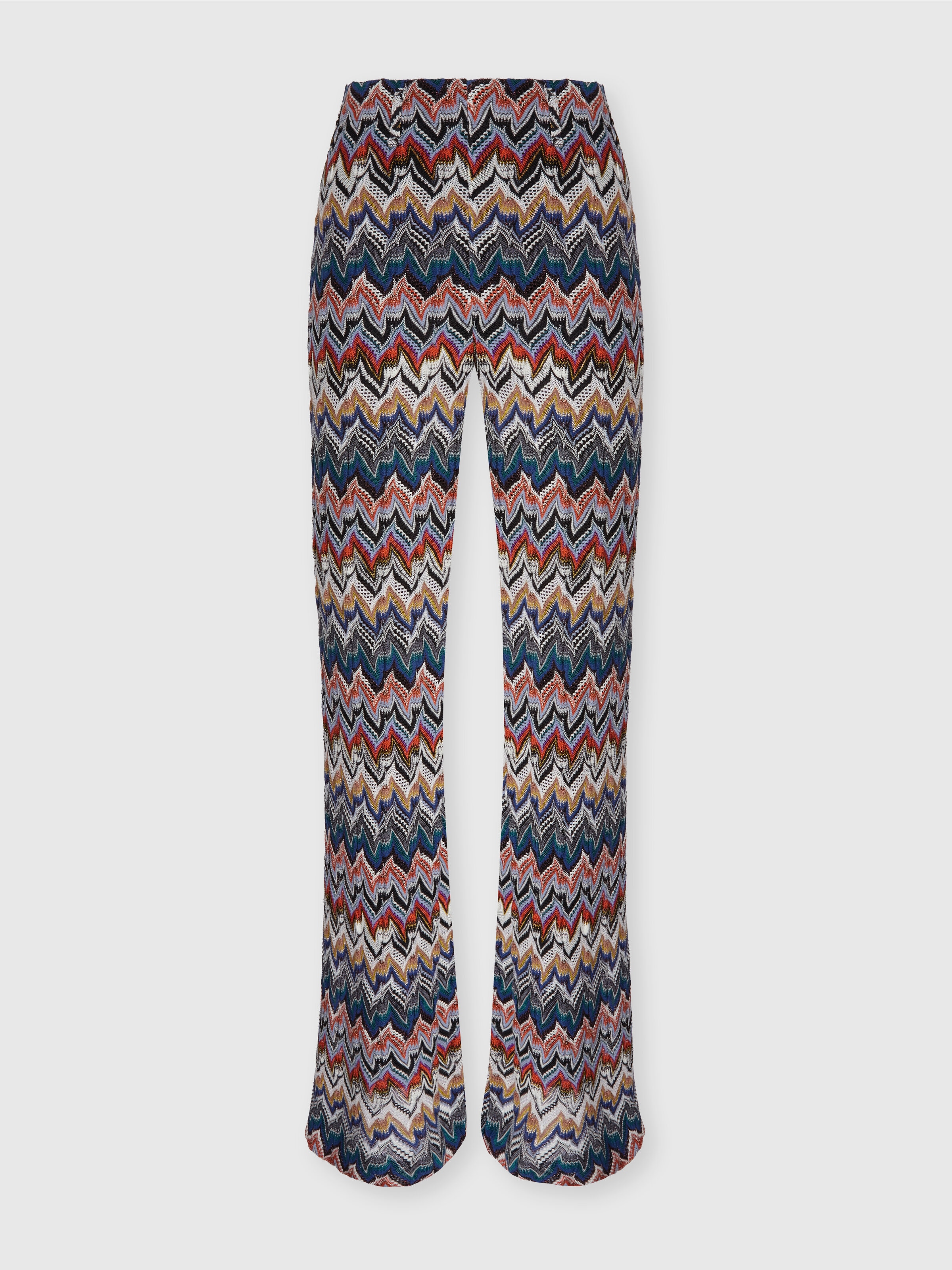 Palazzo Pants in Embroidered Lace, Multicoloured  - 0