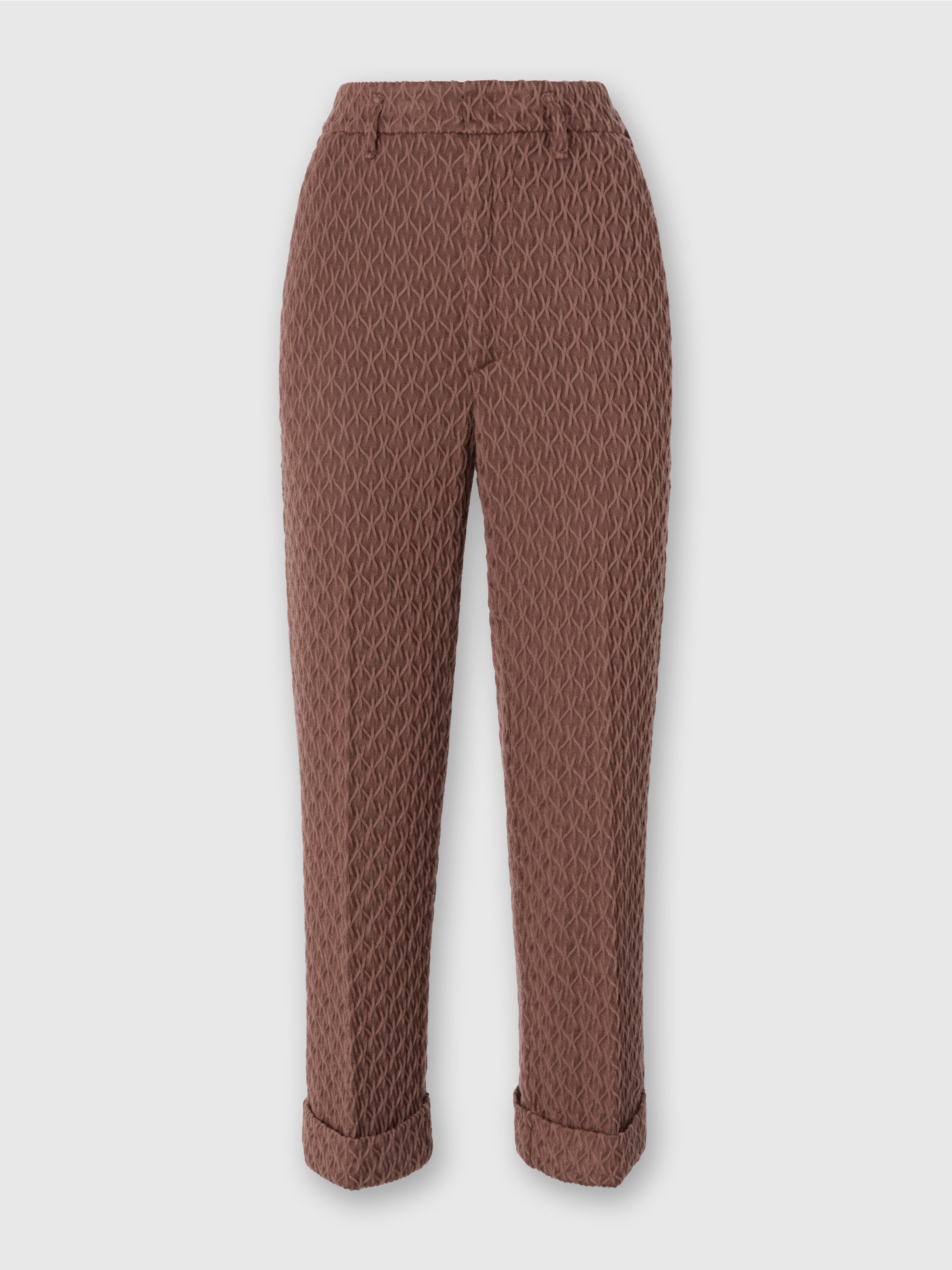 Pantalon fuselé en dentelle travaillée, Beige - 0