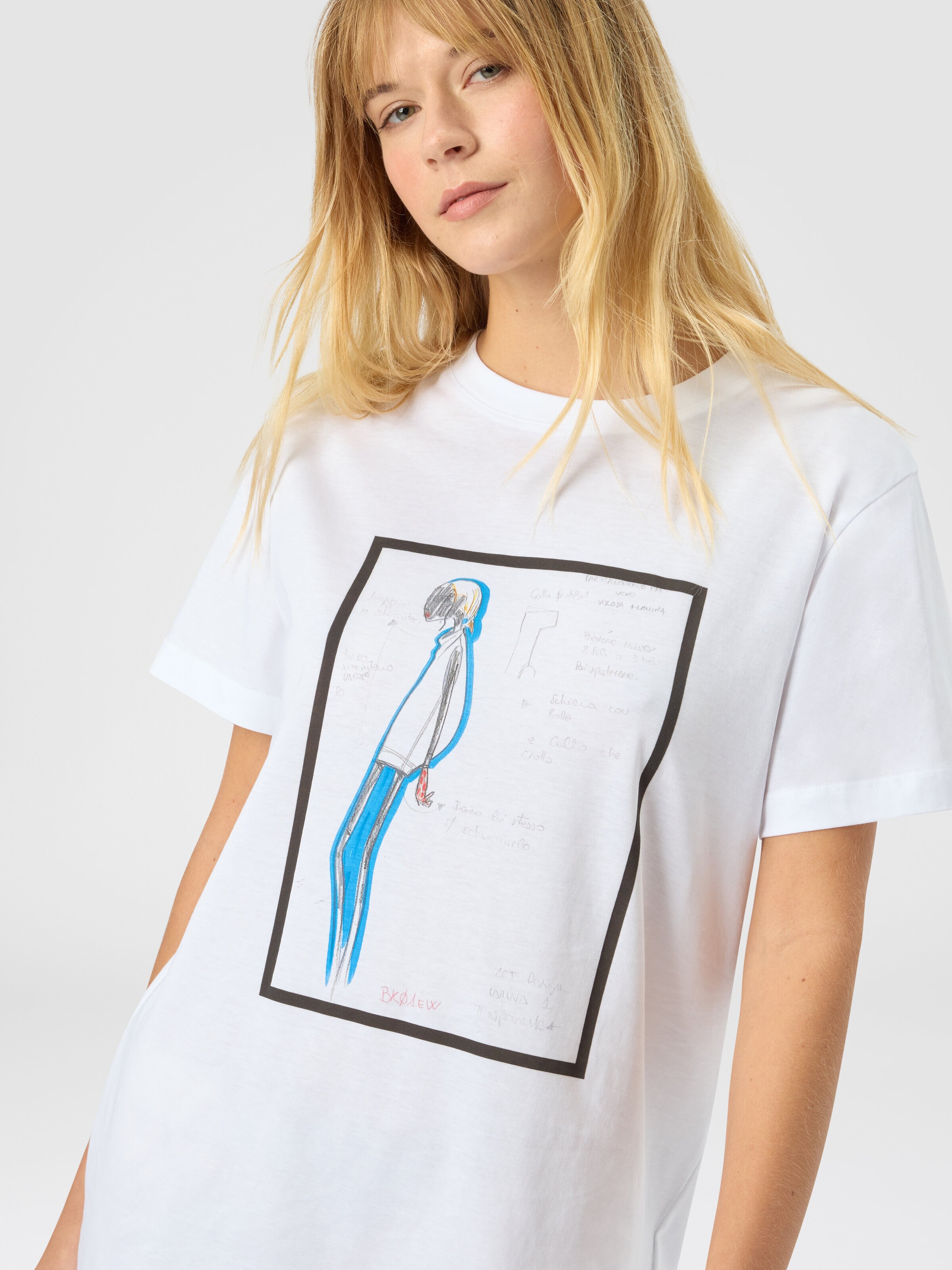 Printed jersey t-shirt, White  - 3