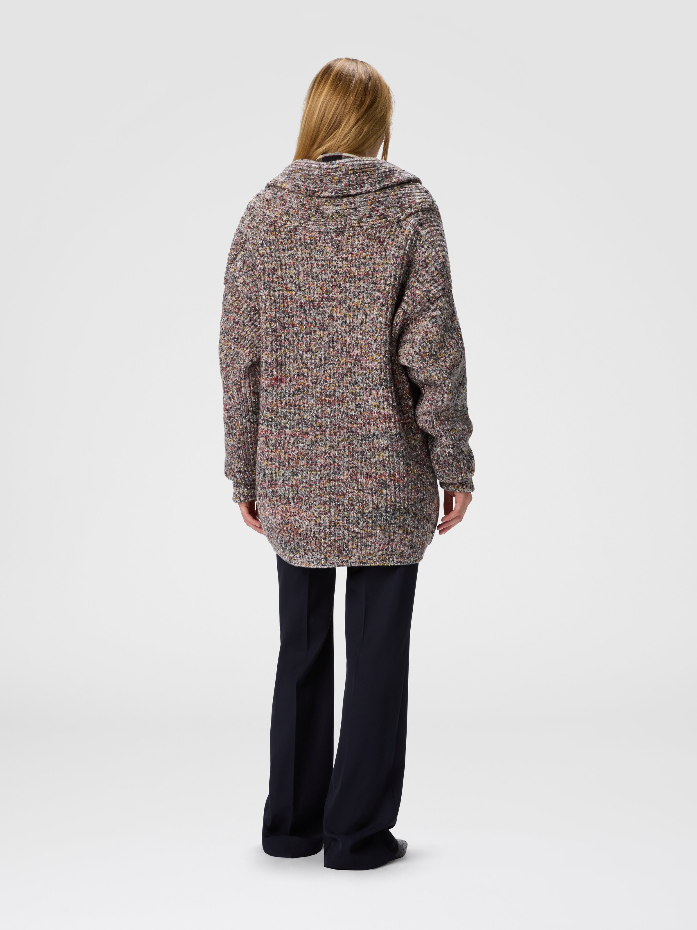Oversize-Cardigan aus Wollmischung, Multicolor  - 2