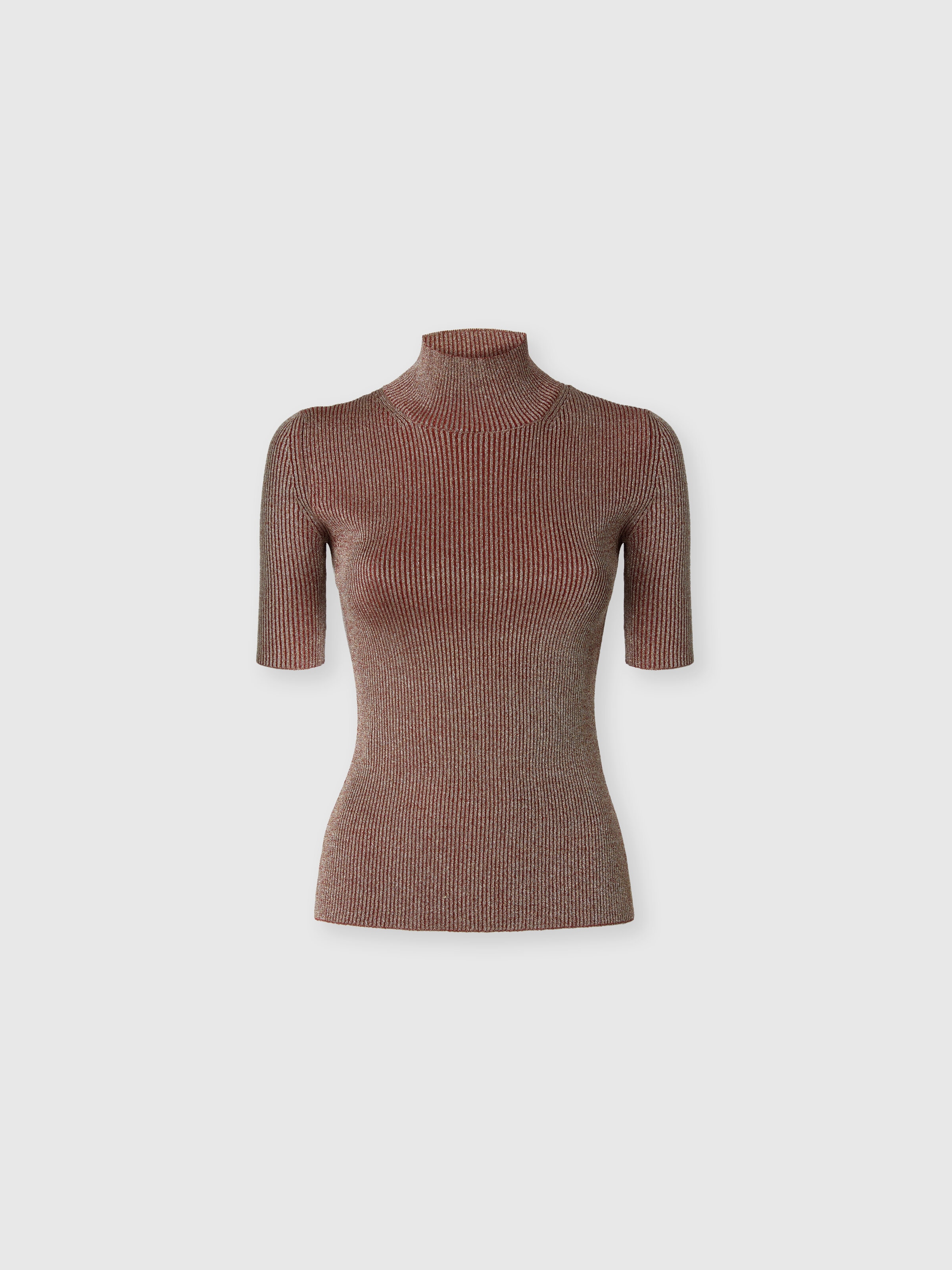 Cuello cisne con hilos lamé, Rosa Lamé - 0