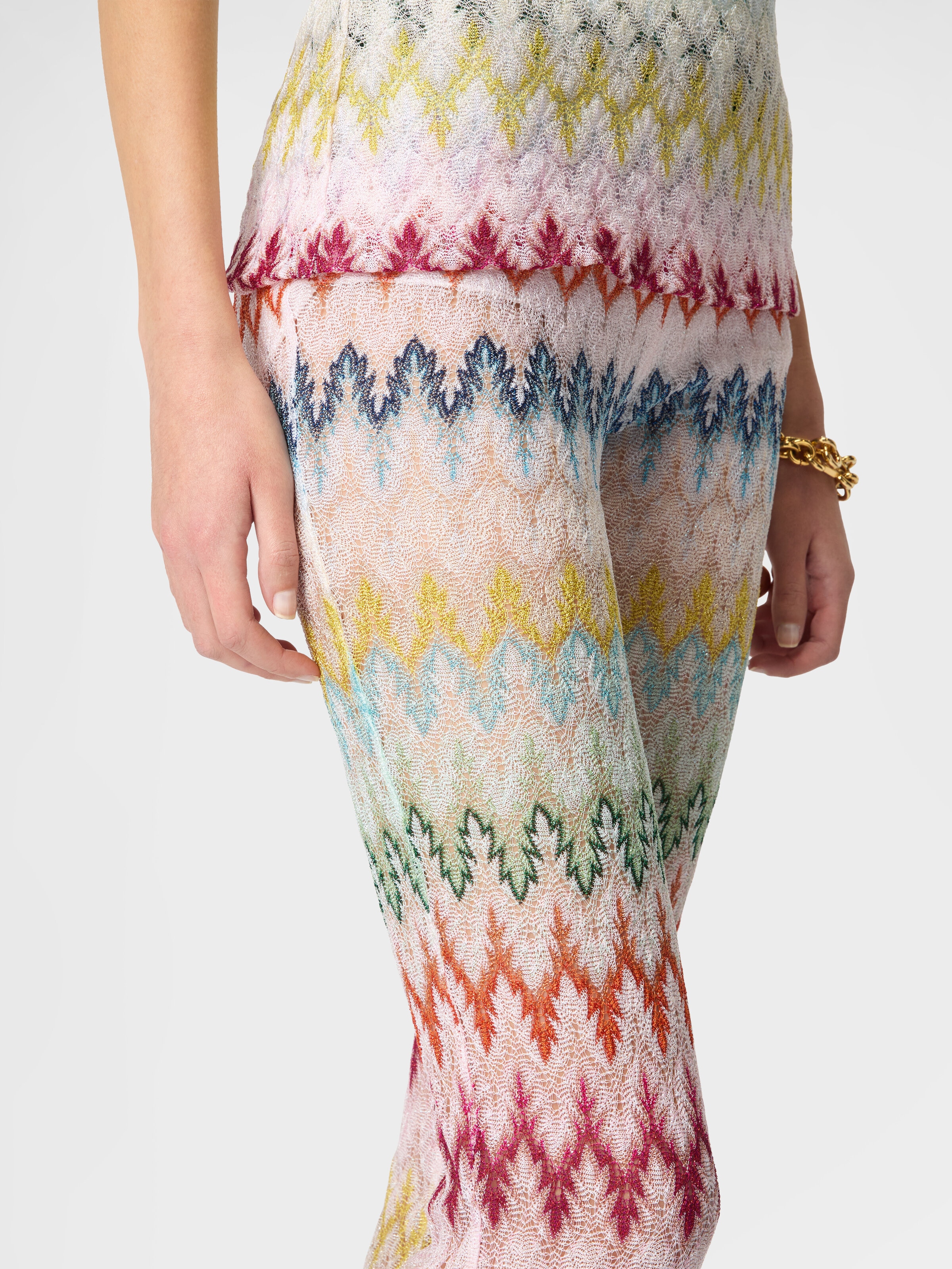 ビスコース混ラメ ジグザグ柄 フレアパンツ マルチカラー | Missoni
