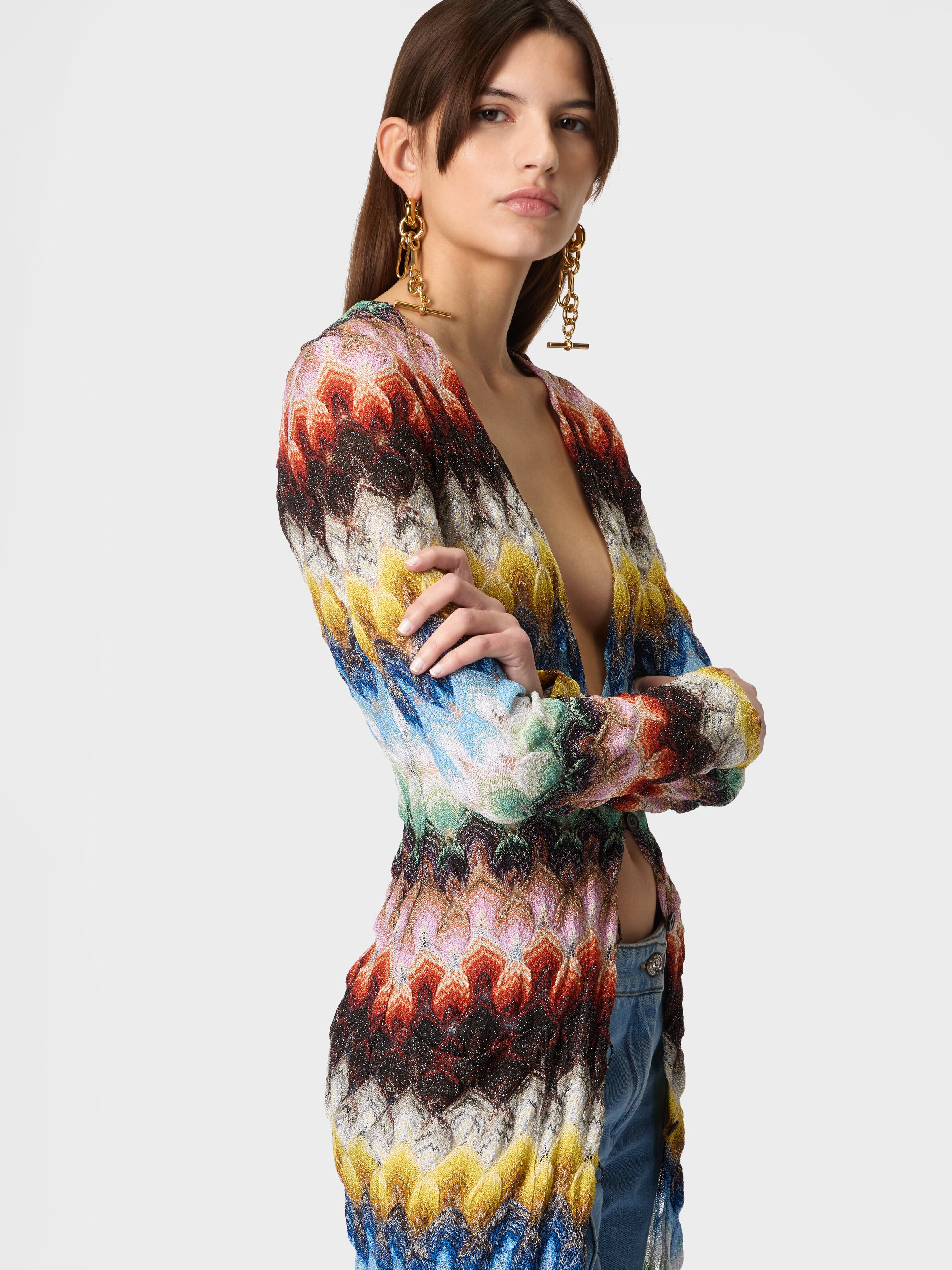 レース ロングカーディガン マルチカラー | Missoni