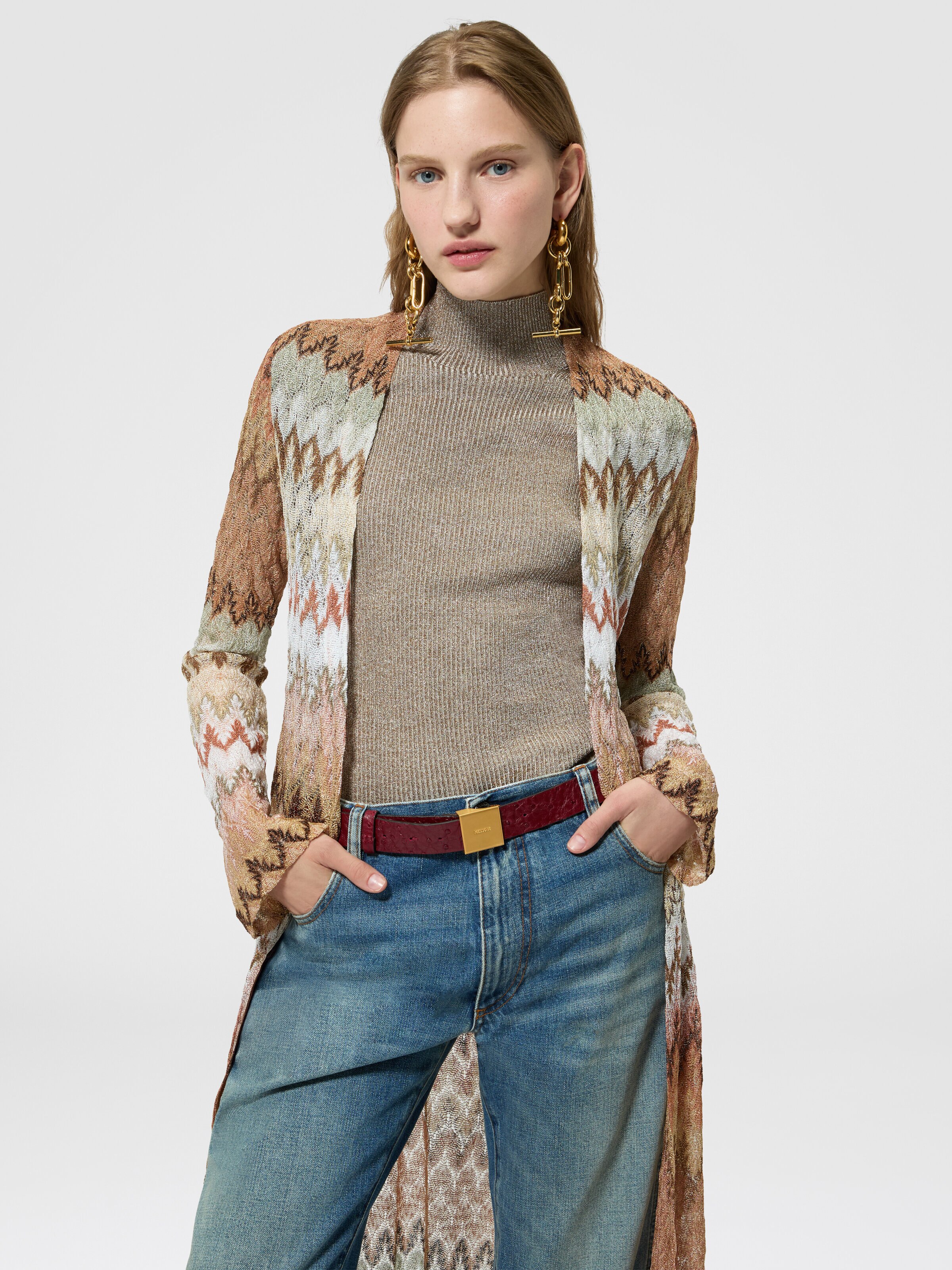 Long zig zag lace cardigan Multicoloured | Missoni