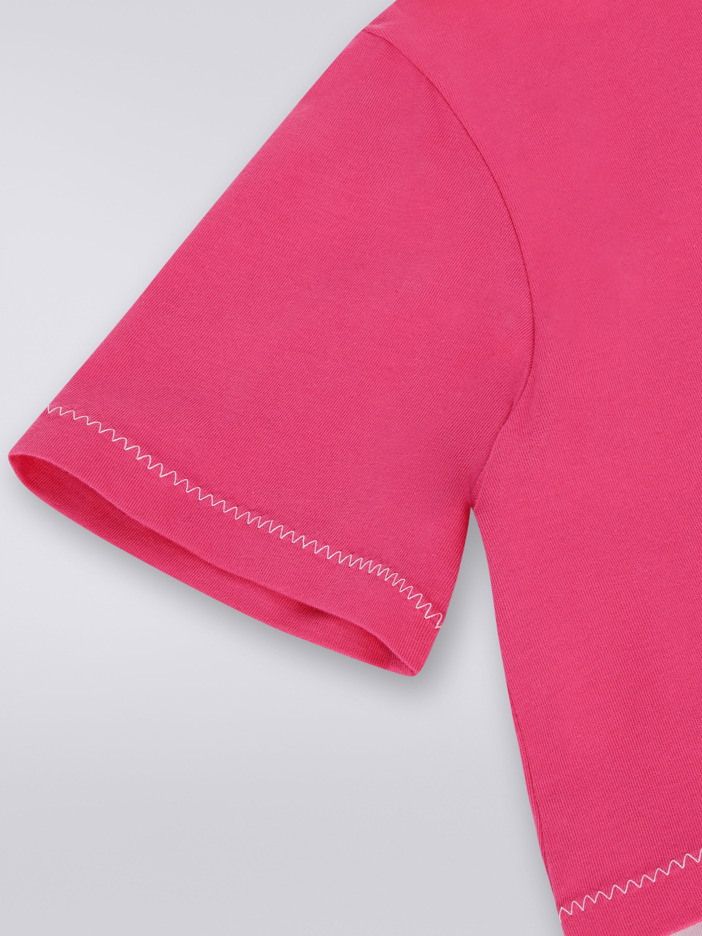 T-Shirt-Kleid aus Baumwolle mit mehrfarbigem Logo, Mehrfarbig  - 3