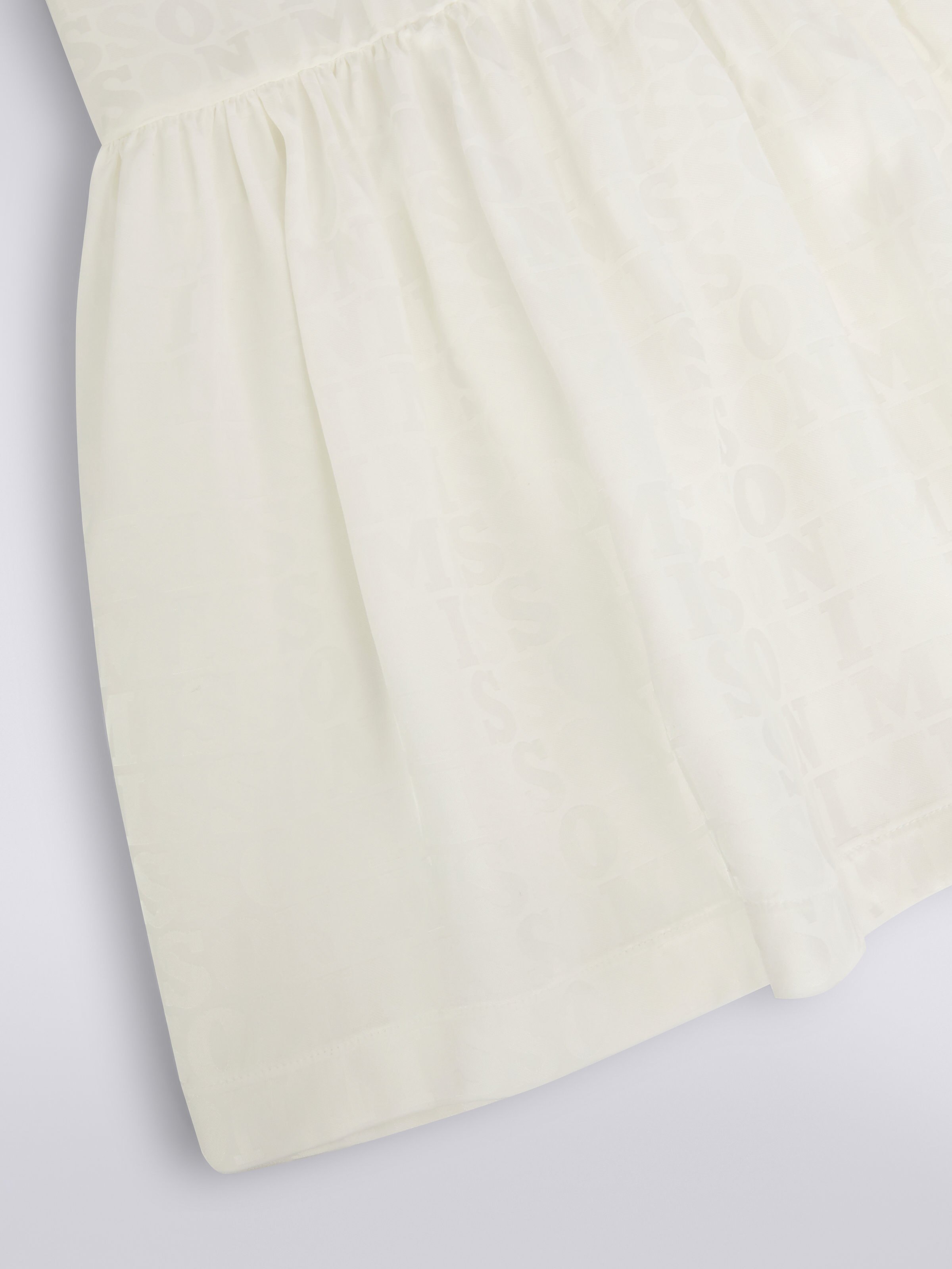 Vestido en mezcla de viscosa con motivo con el logotipo tono sobre tono, Multicolor  - 3