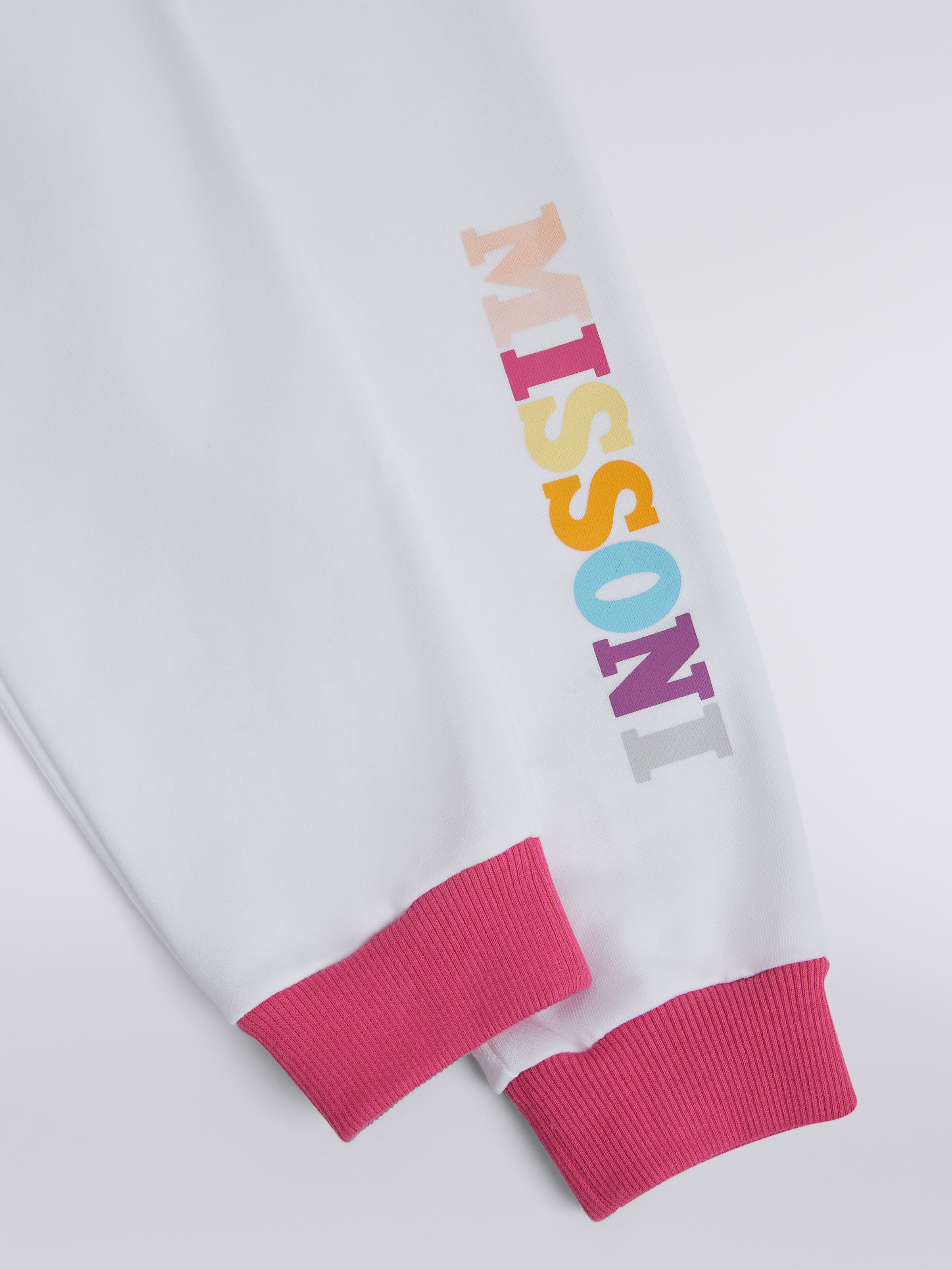 Pantalon de jogging en coton avec logo multicolore et détails contrastants, Multicolore  - 3