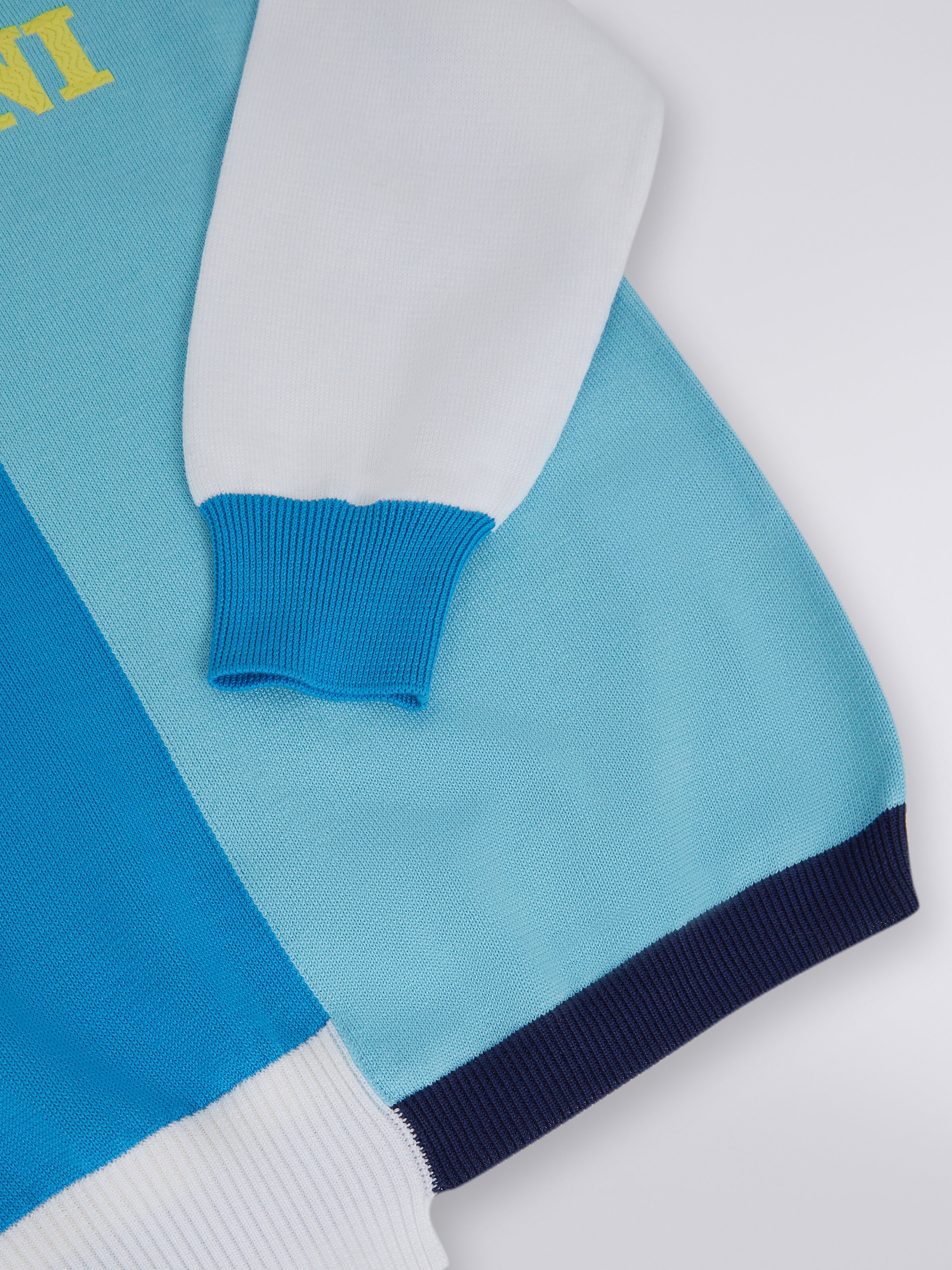 Multicoloured crew-neck jumper with logo, Multicoloured  - 3