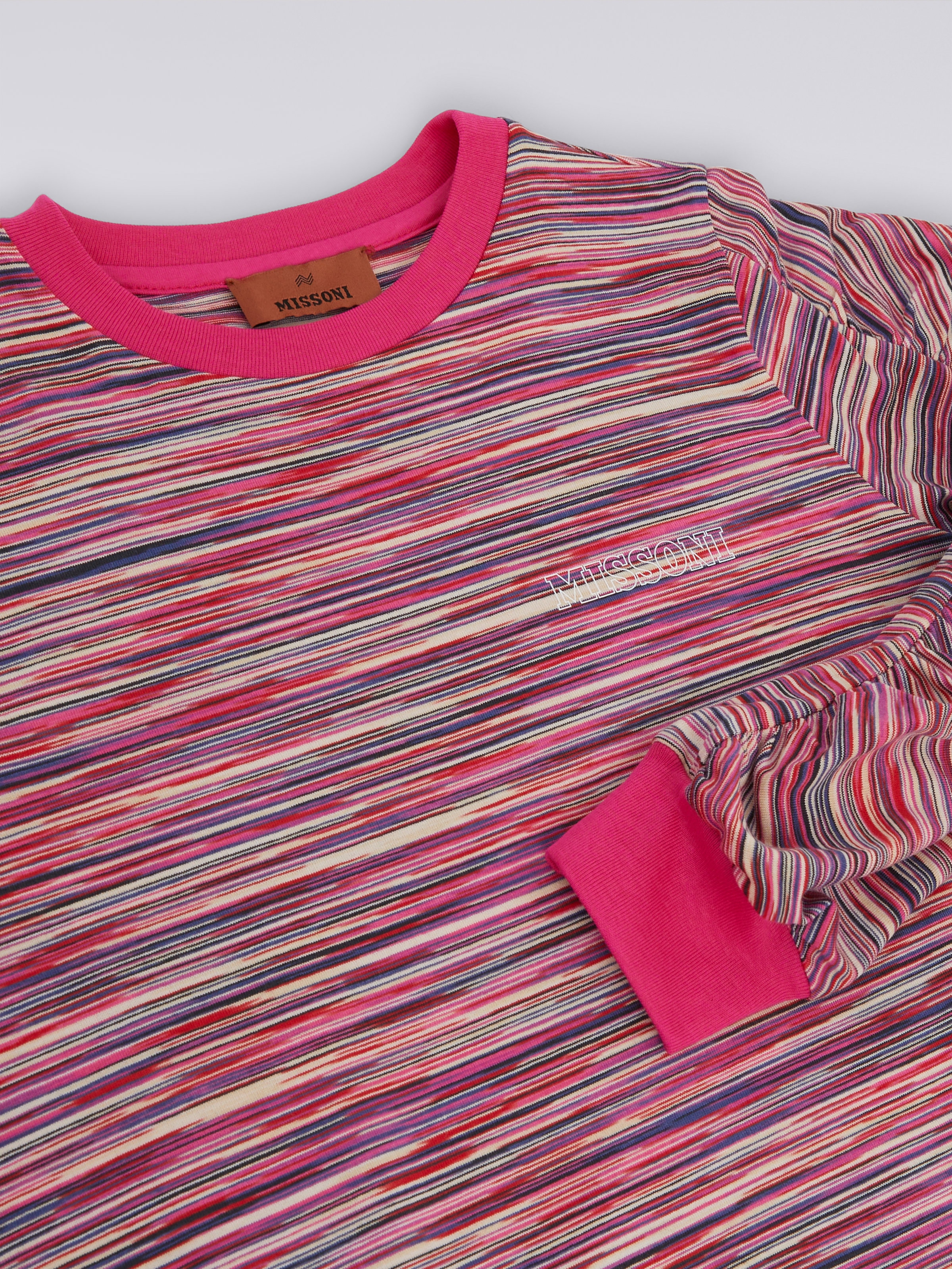 Langärmeliges Baumwollkleid mit Logo, Mehrfarbig  - 2