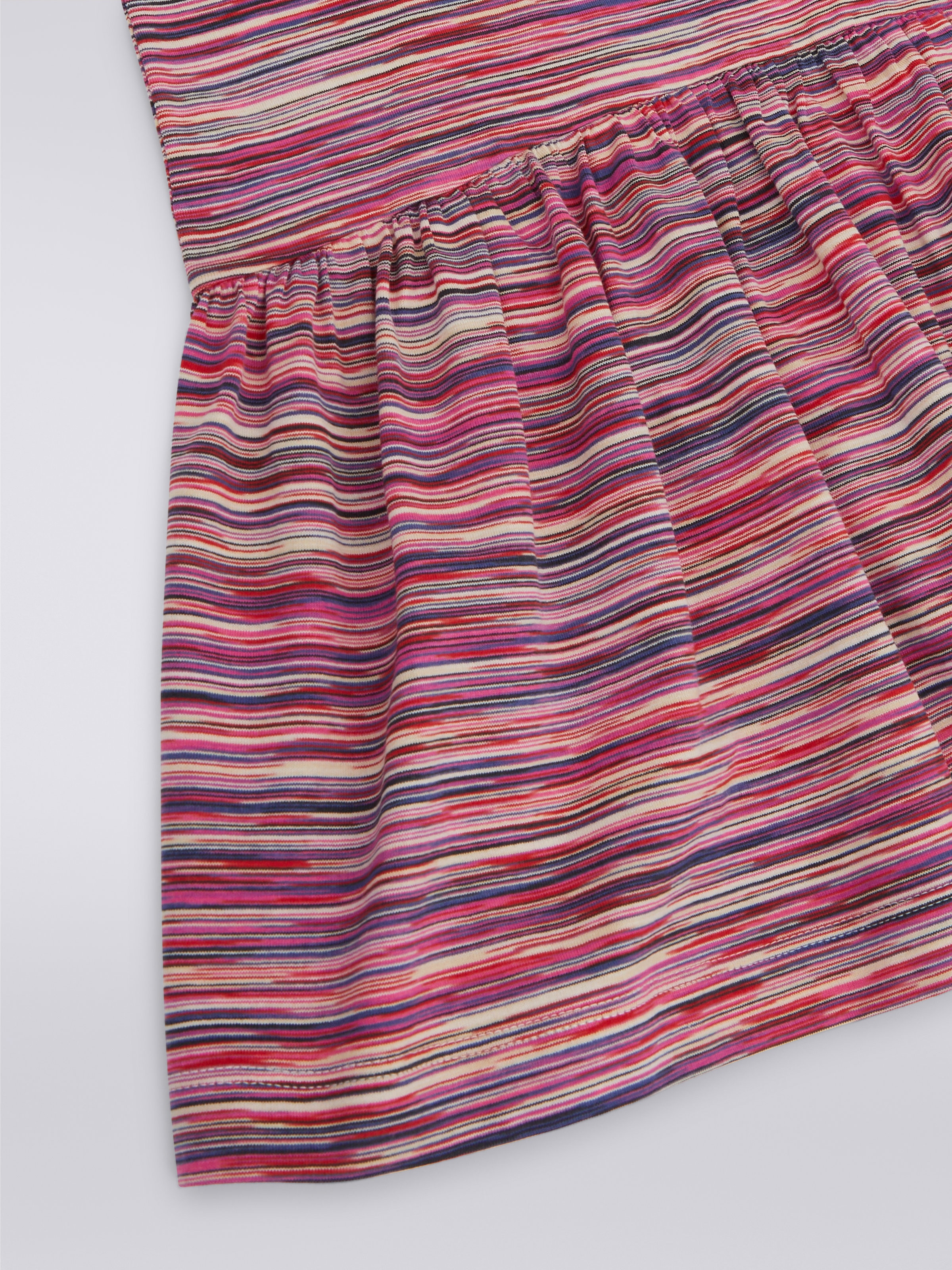 Langärmeliges Baumwollkleid mit Logo, Mehrfarbig  - 3