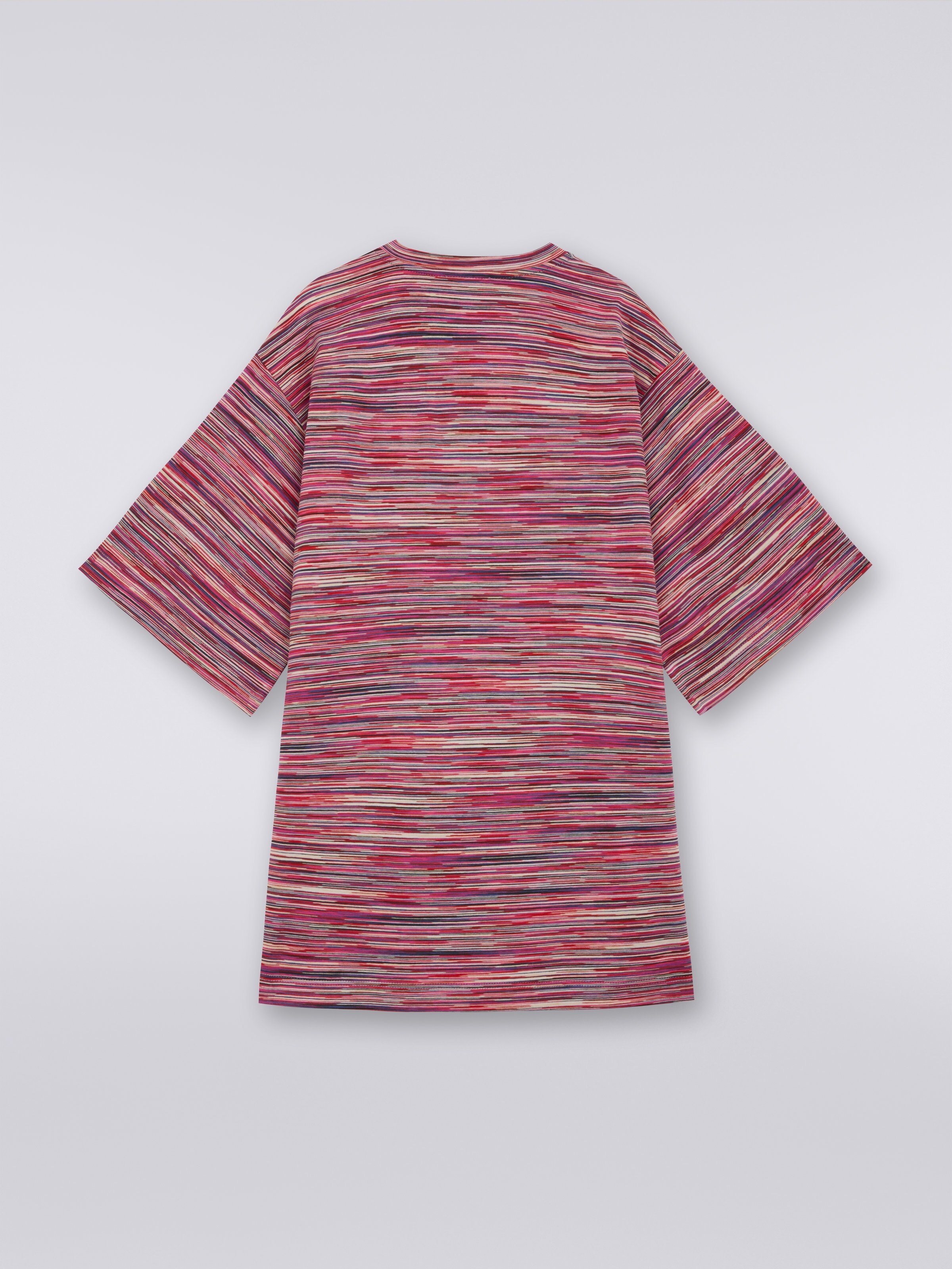 Oversized short-sleeved dress with logo and sequins, Multicoloured  - 1