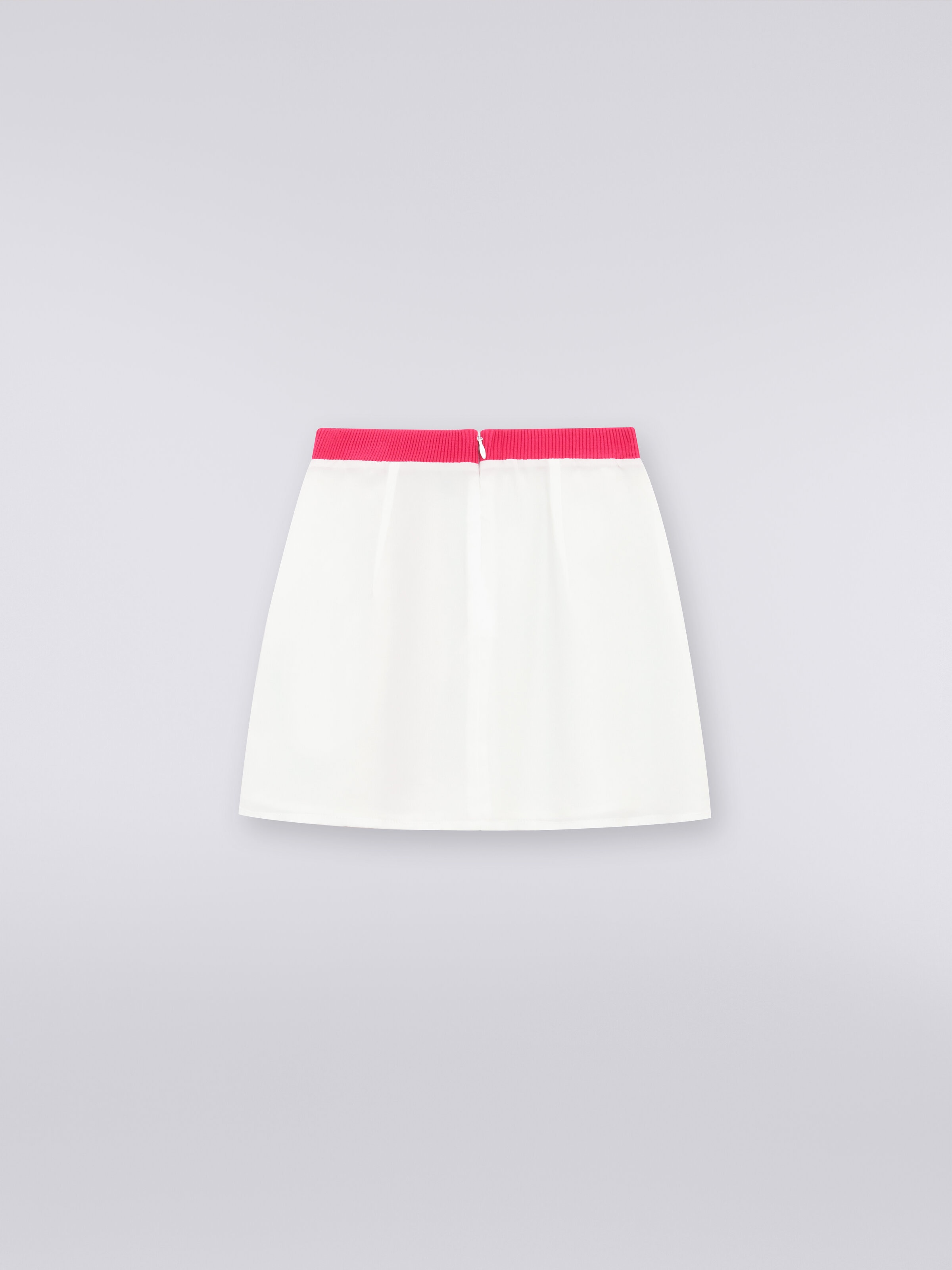 Silk and technical fabric skirt, Pink   - 1