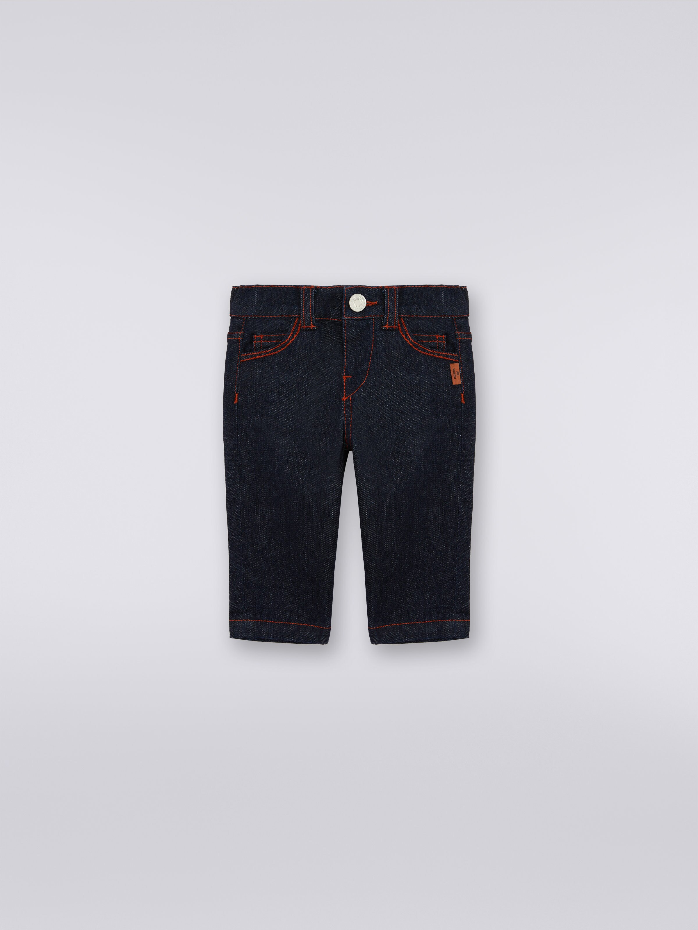 Denim five-pocket trousers, Blue - 0