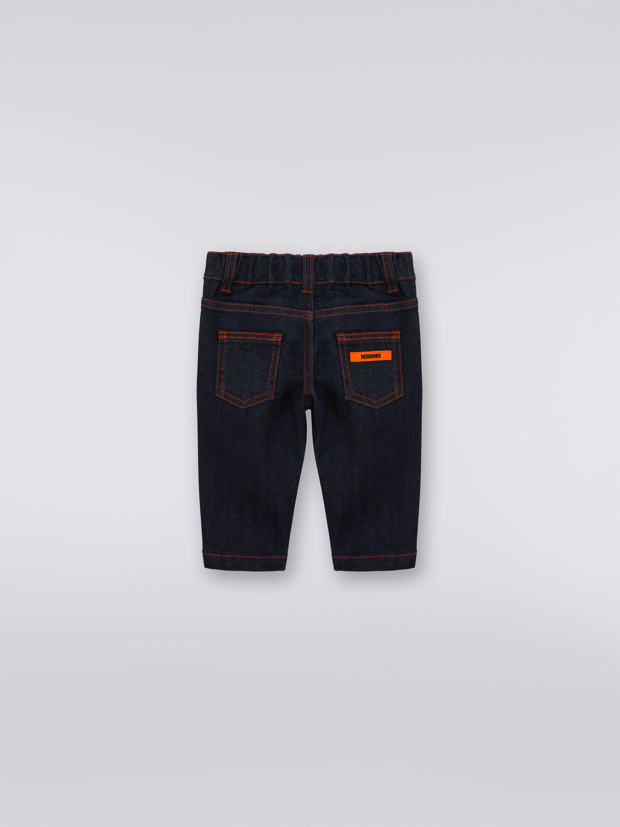 Denim five-pocket trousers, Blue - 1