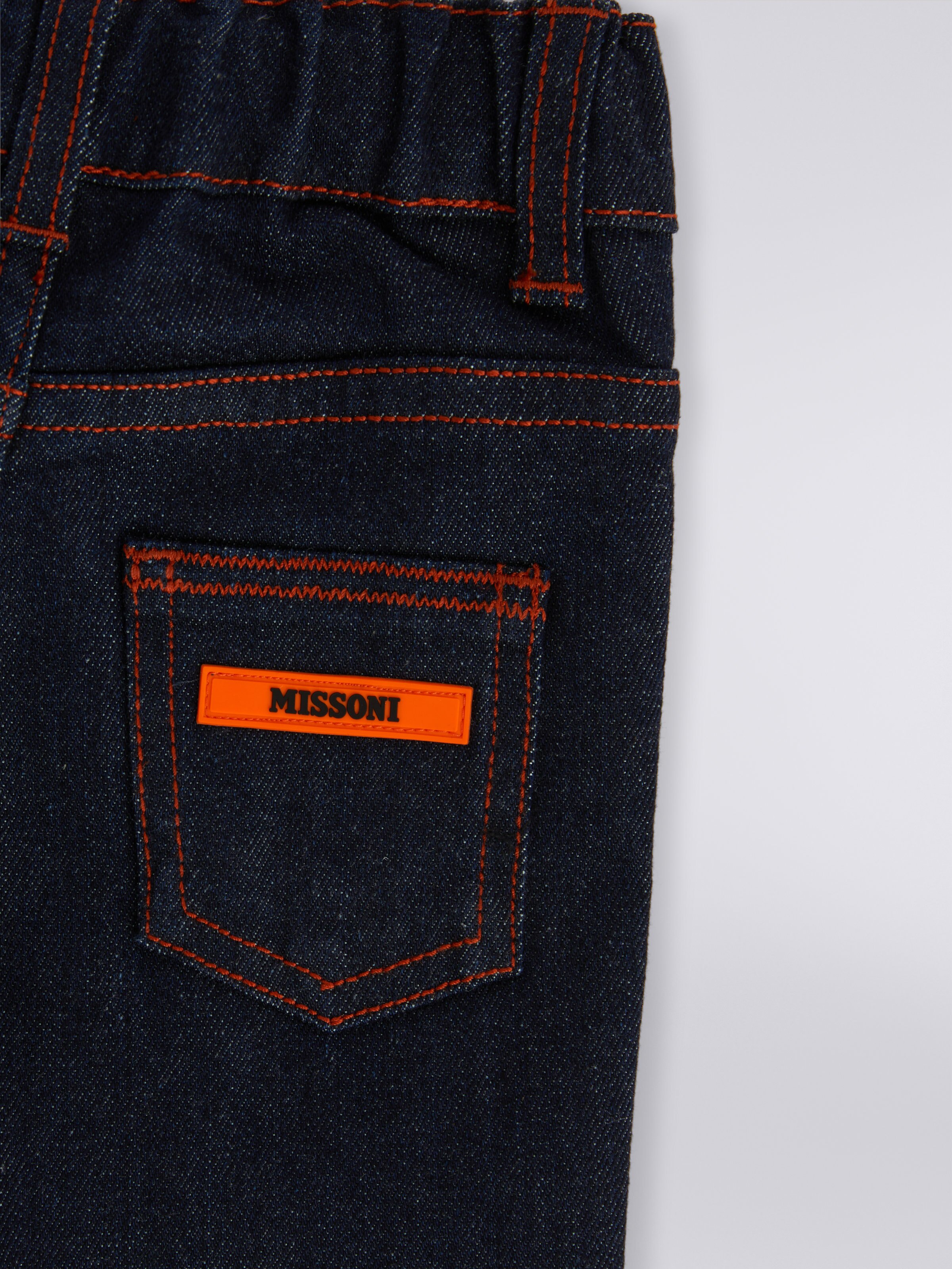 Denim five-pocket trousers, Blue - 3