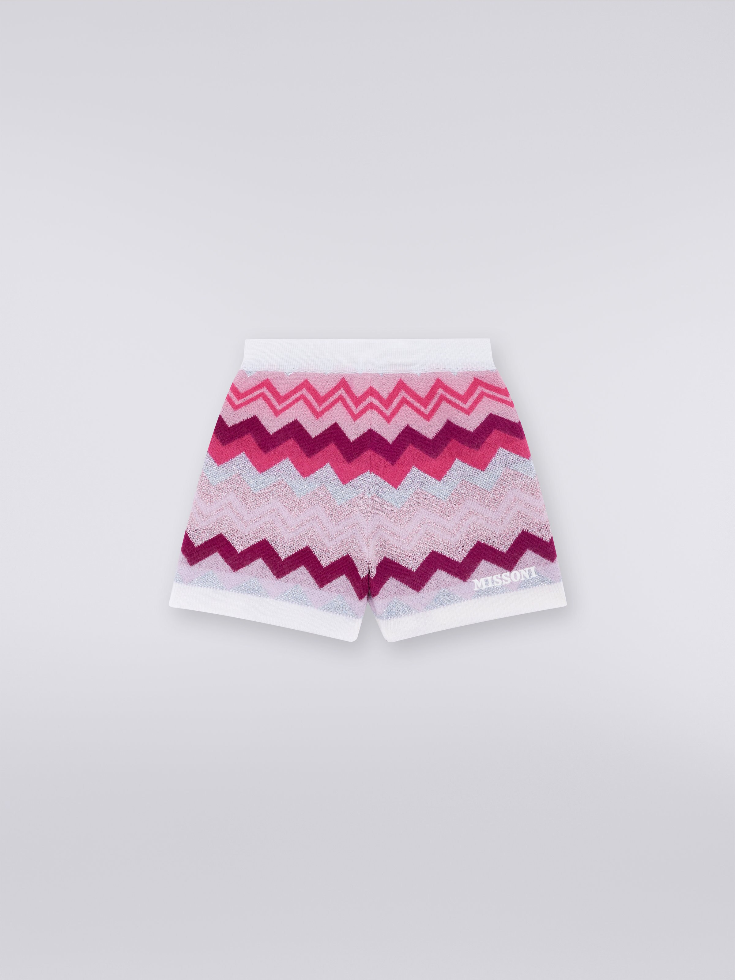 Short en laine à zig zag, Multicolore  - 0