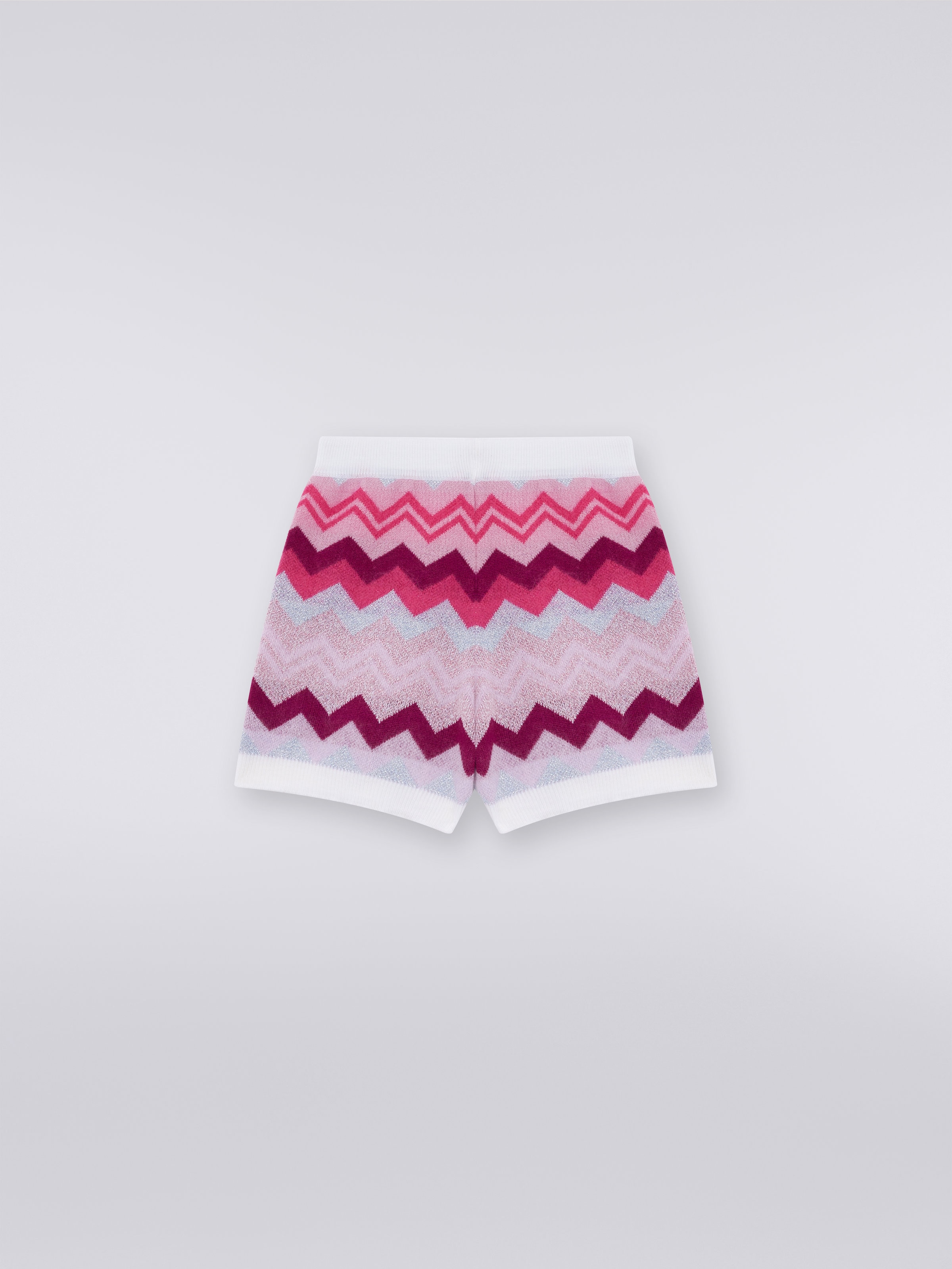 Short en laine à zig zag, Multicolore  - 1