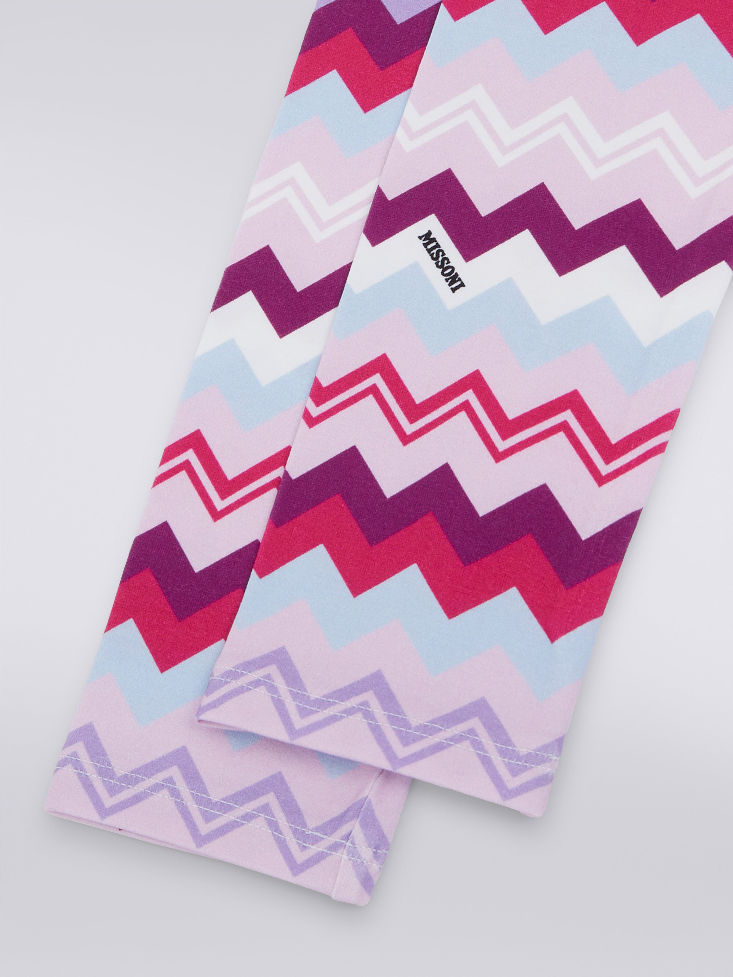 Zigzag cotton blend leggings, Multicoloured  - 3