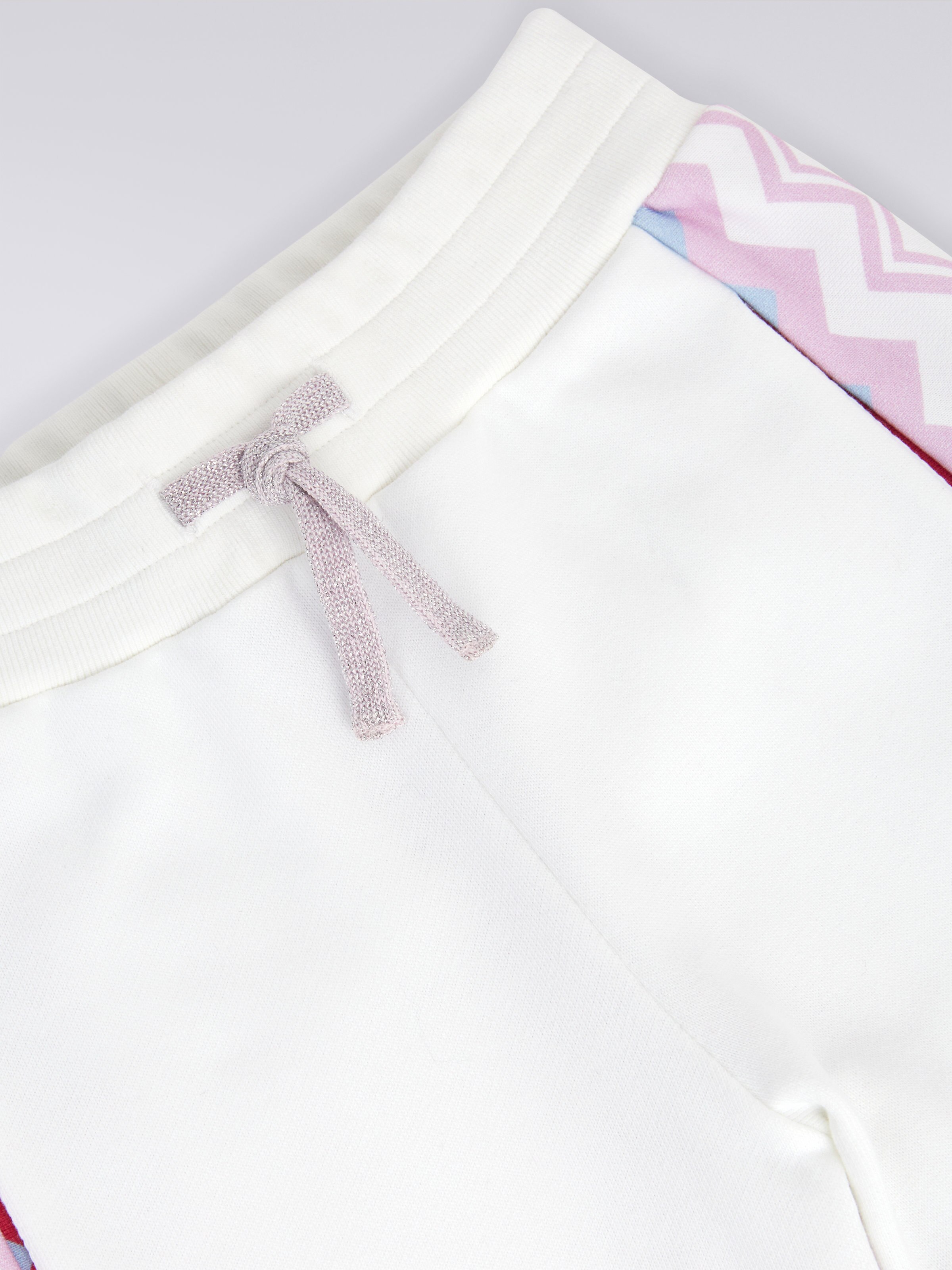 Jogging évasé en coton avec motif à zig zag, Multicolore  - 2