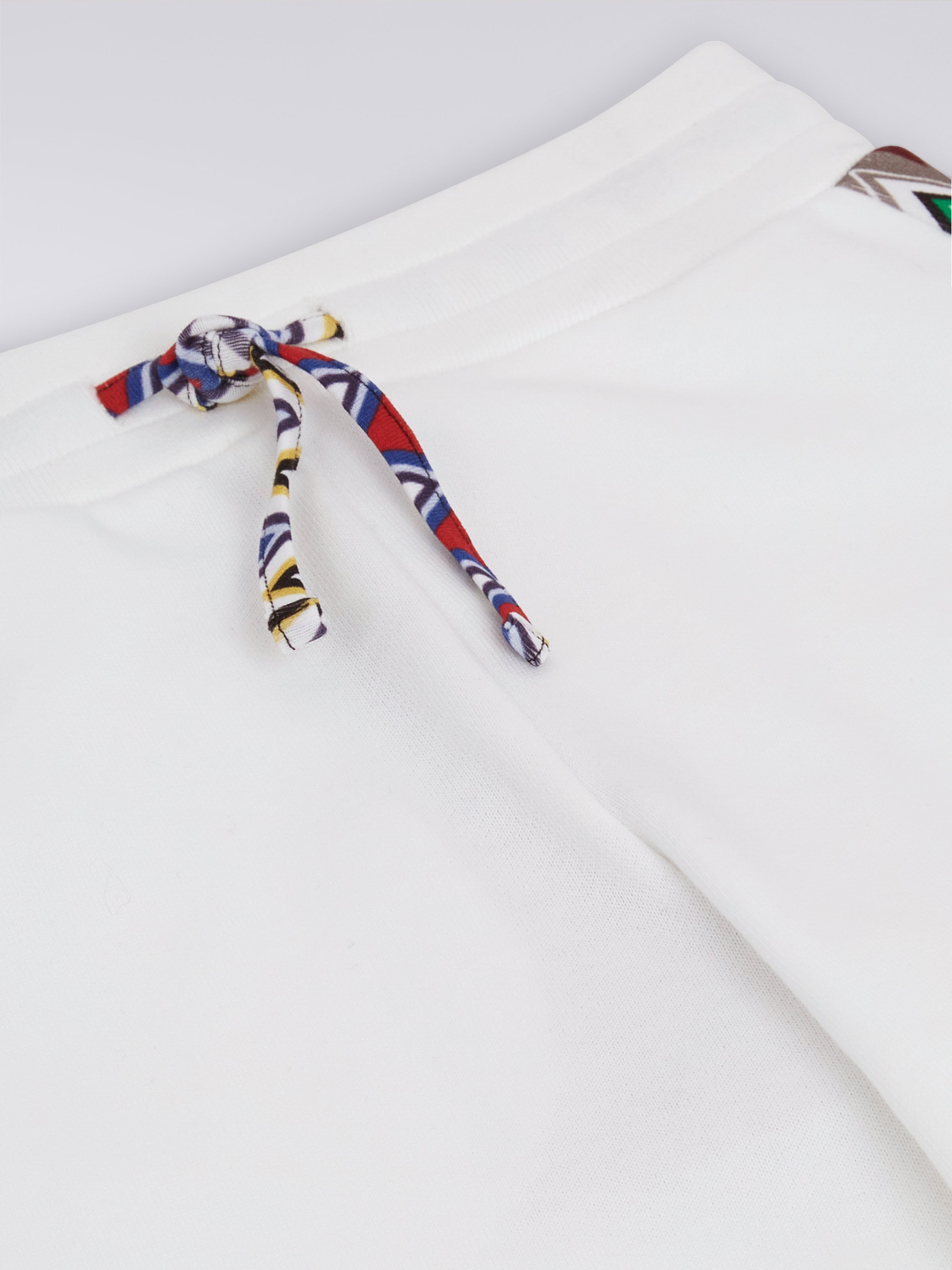 Cotton fleece joggers with chevron inserts, Multicoloured  - 2