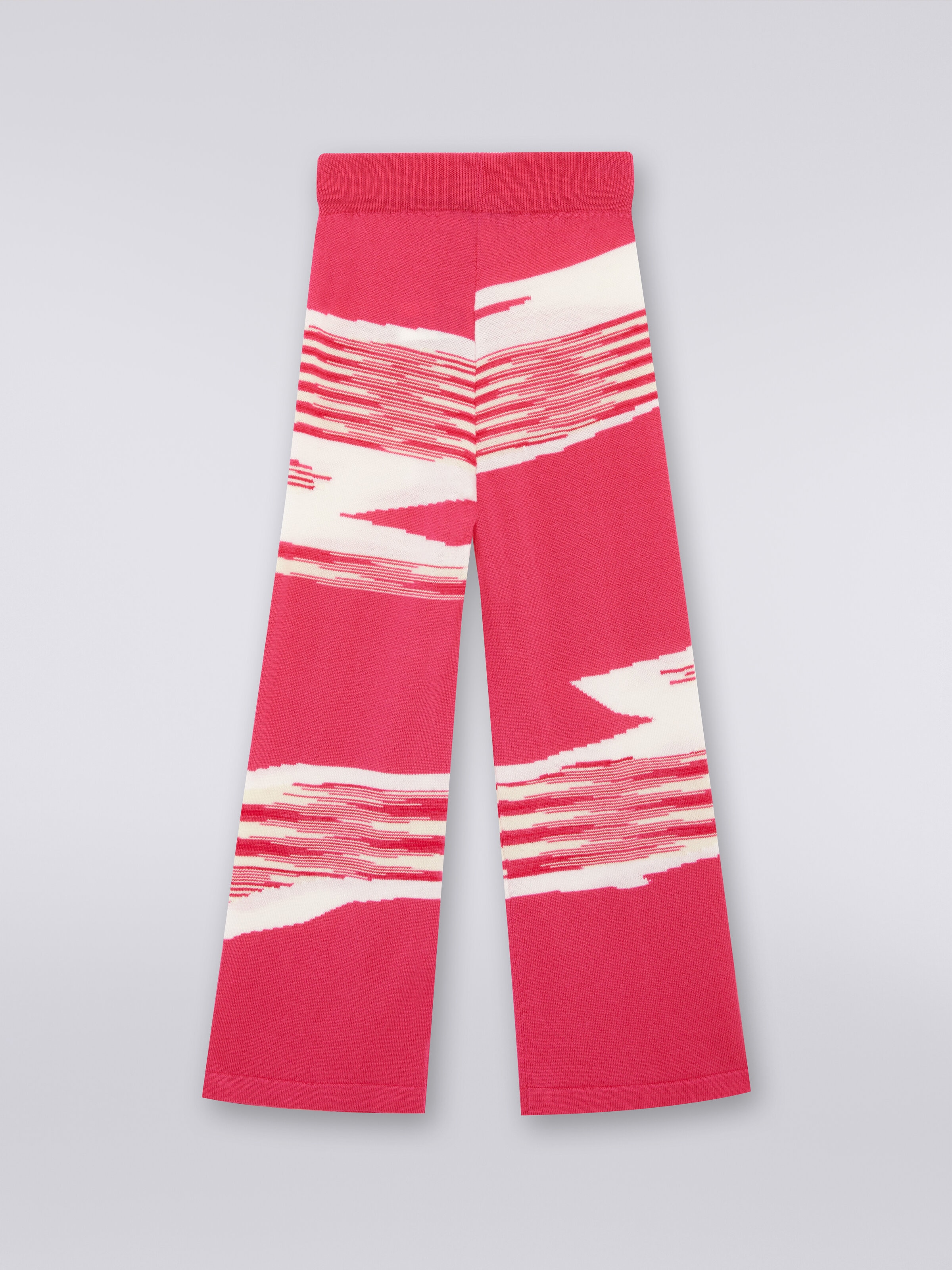 Pantaloni in pura lana vergine, Rosa   - 1