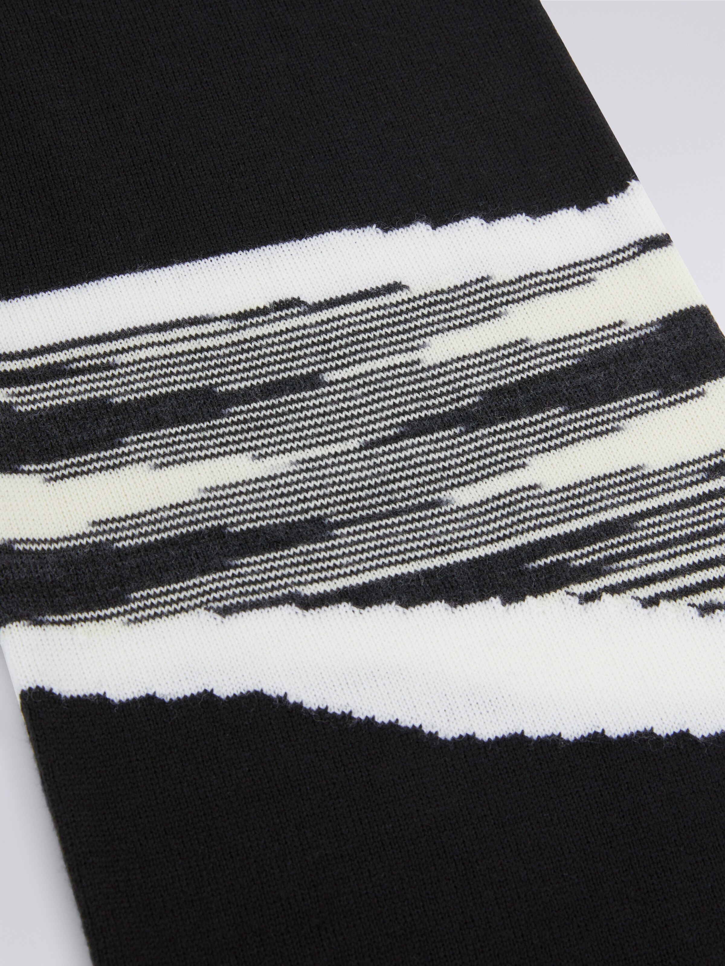 Pure virgin wool trousers, Black & White - 3