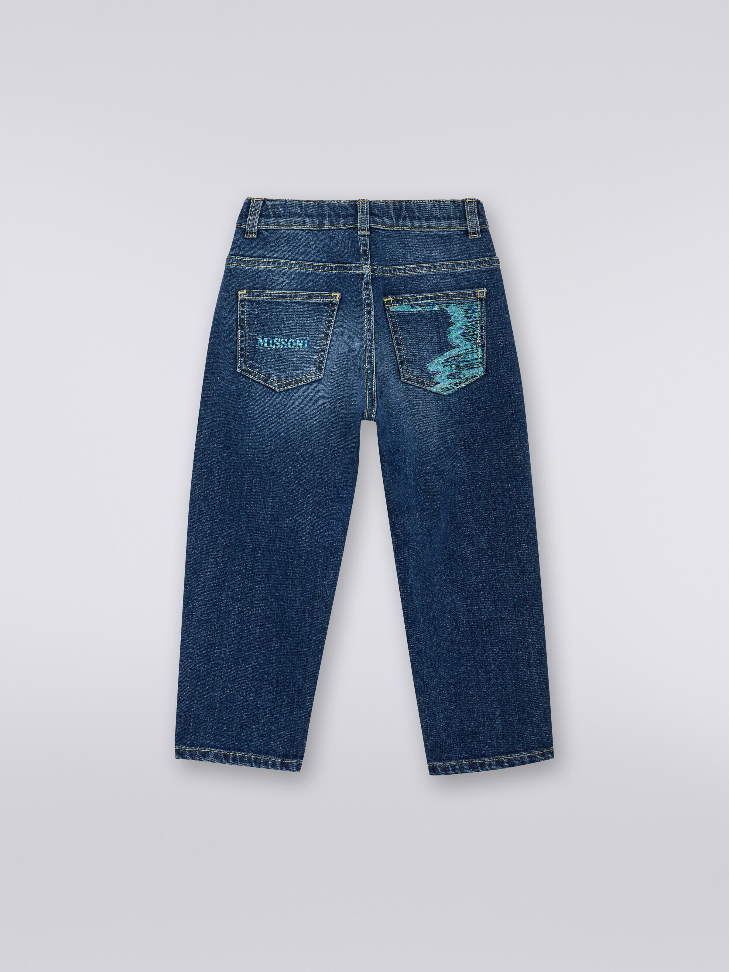 Hose aus Stretchbaumwolle, Blau - 1