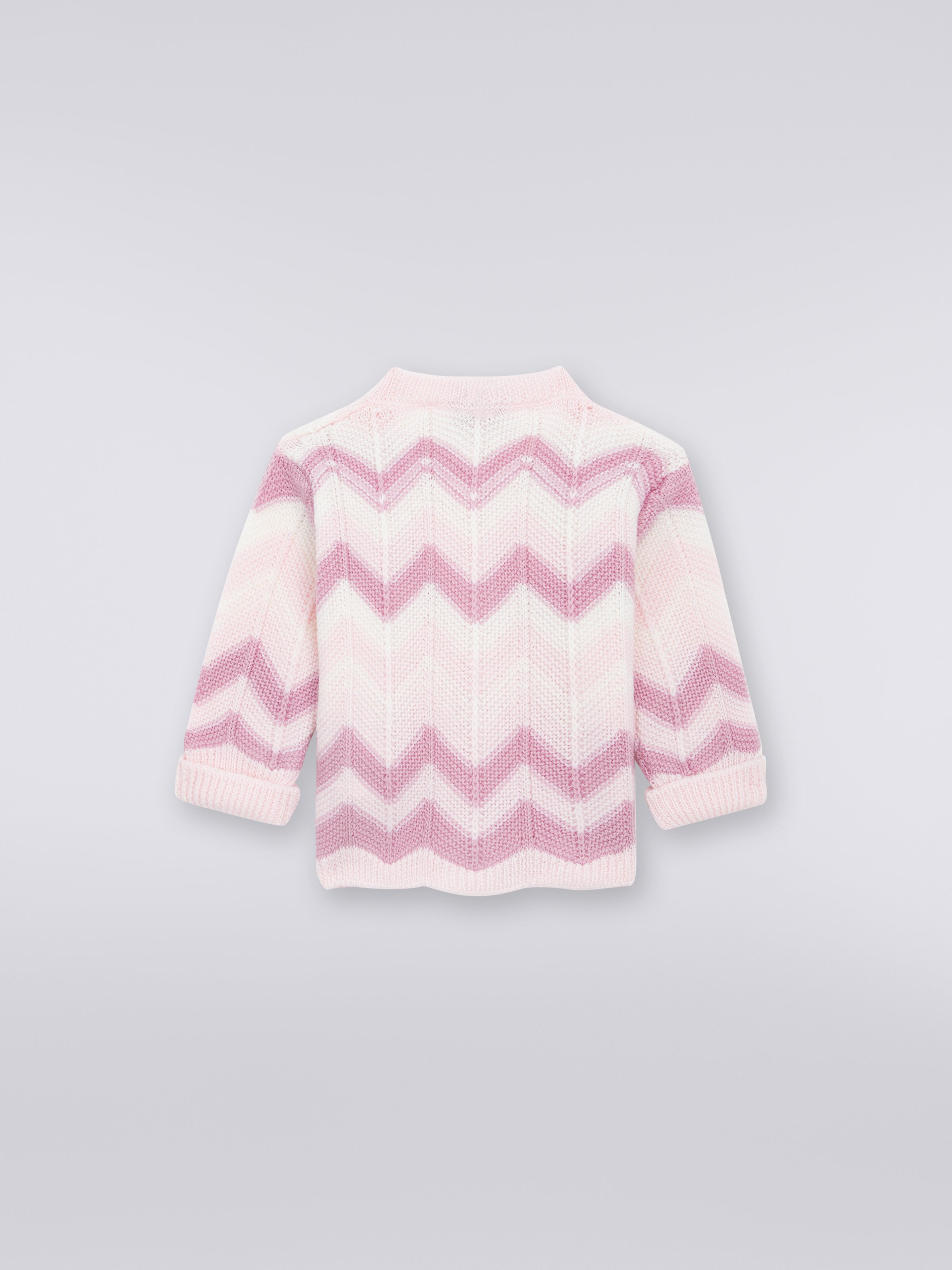 Strickcardigan aus Wolle mit Zickzackmuster, Mehrfarbig  - 1