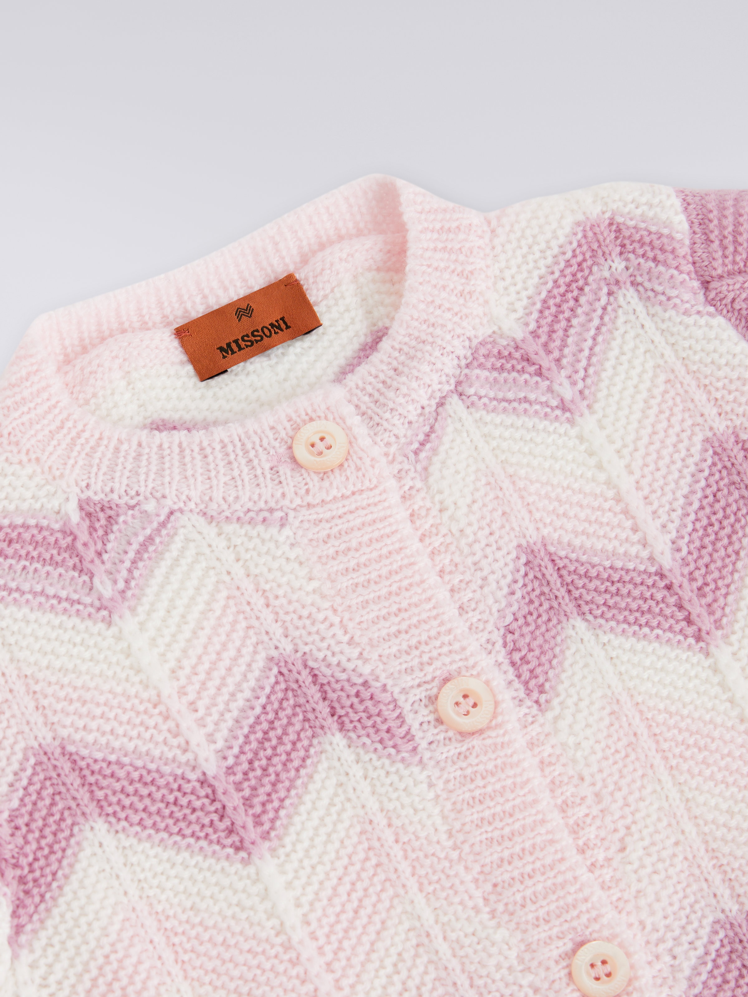 Strickcardigan aus Wolle mit Zickzackmuster, Mehrfarbig  - 2