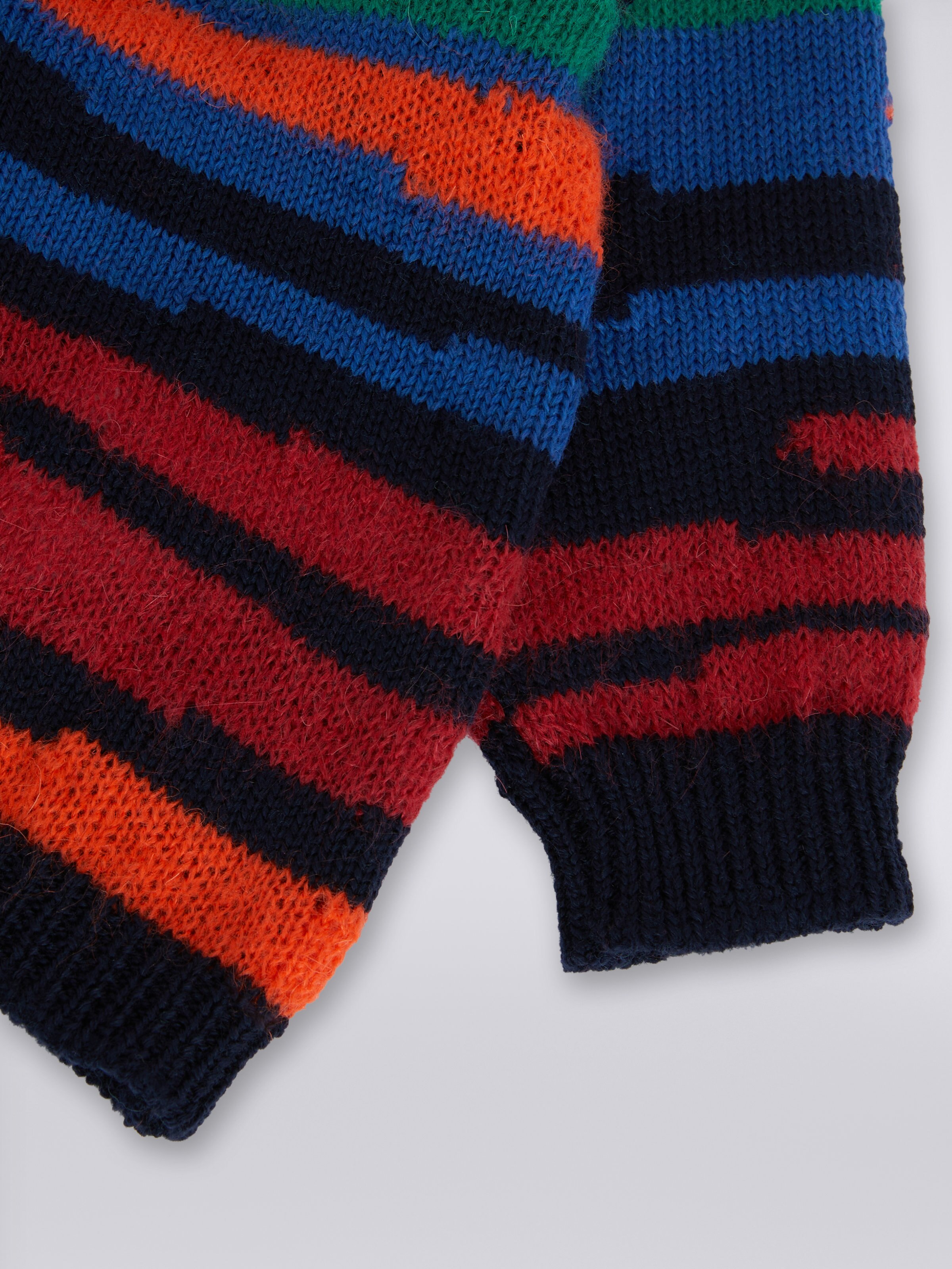 Slub wool knit cardigan, Multicoloured  - 3