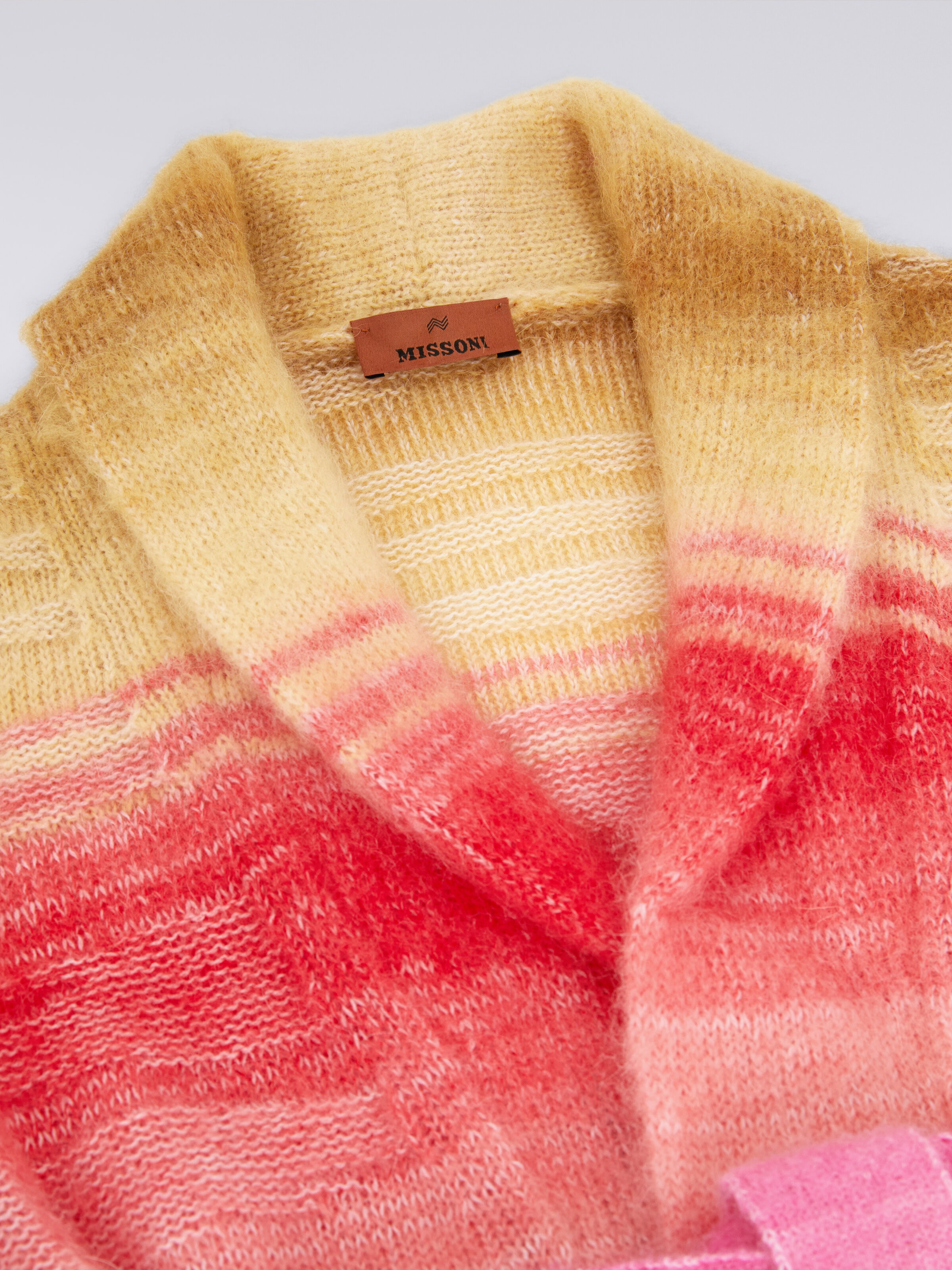 Cardigan en alpaga et mohair mélangés, Multicolore  - 2