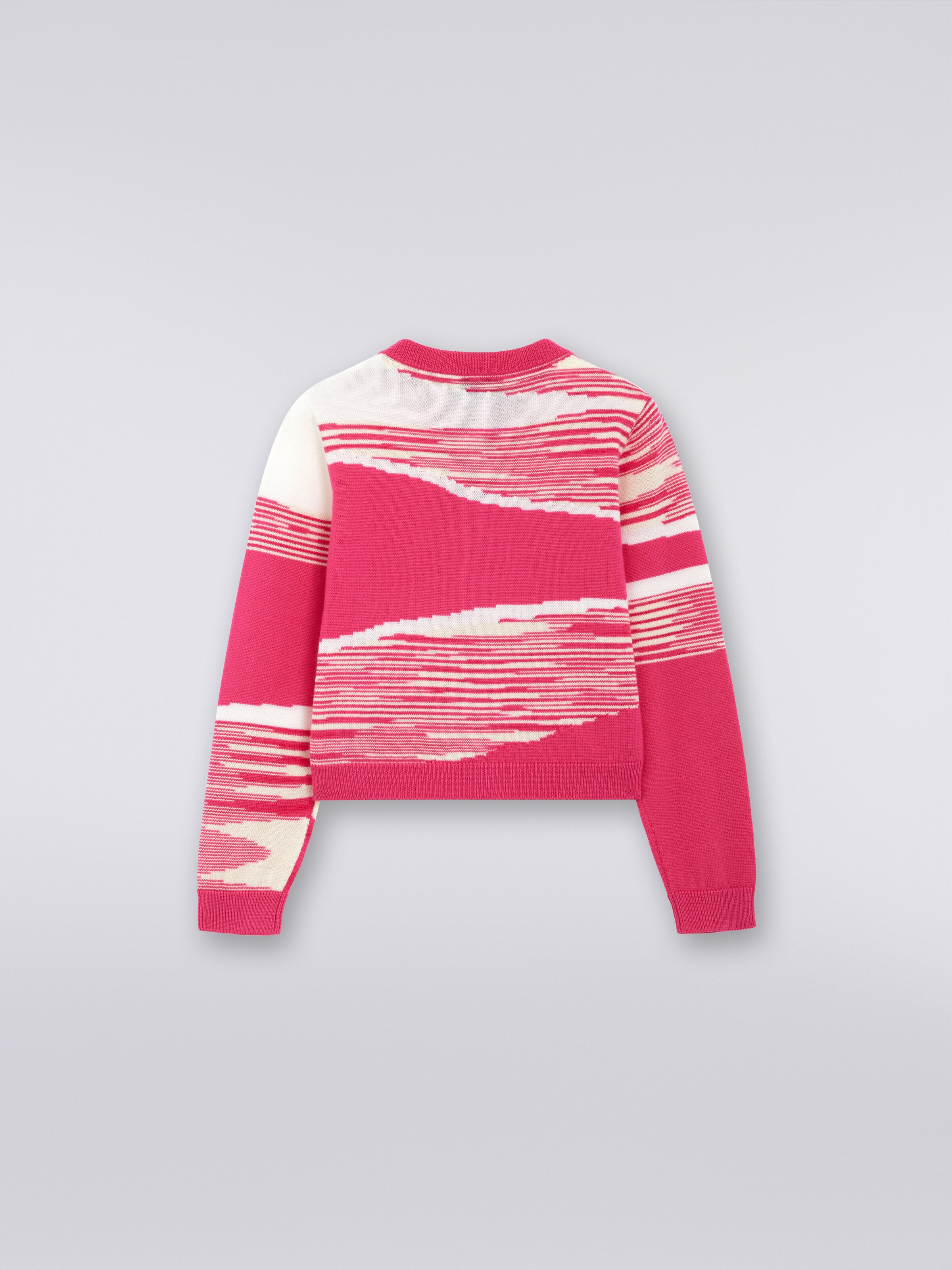 Strickjacke aus reiner Schurwolle, Rosa   - 1