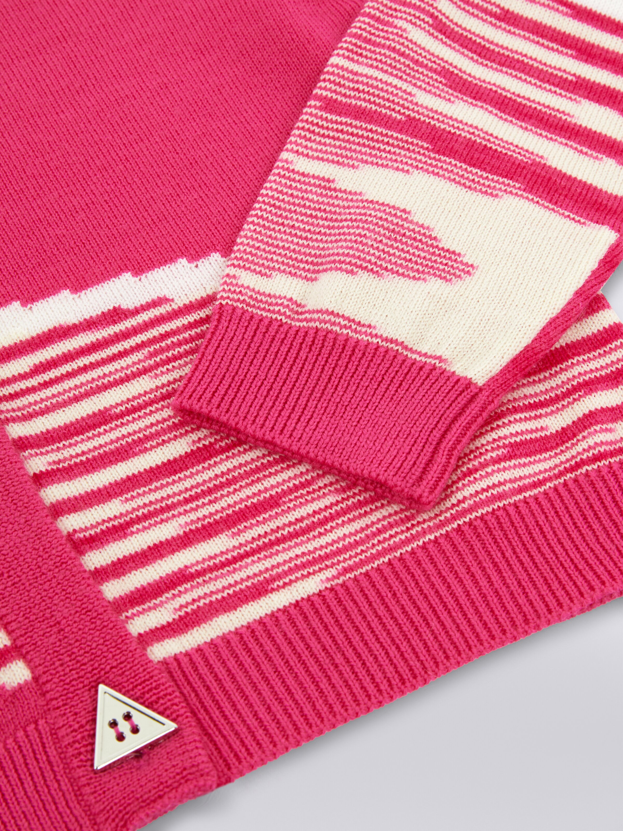 Strickjacke aus reiner Schurwolle, Rosa   - 3