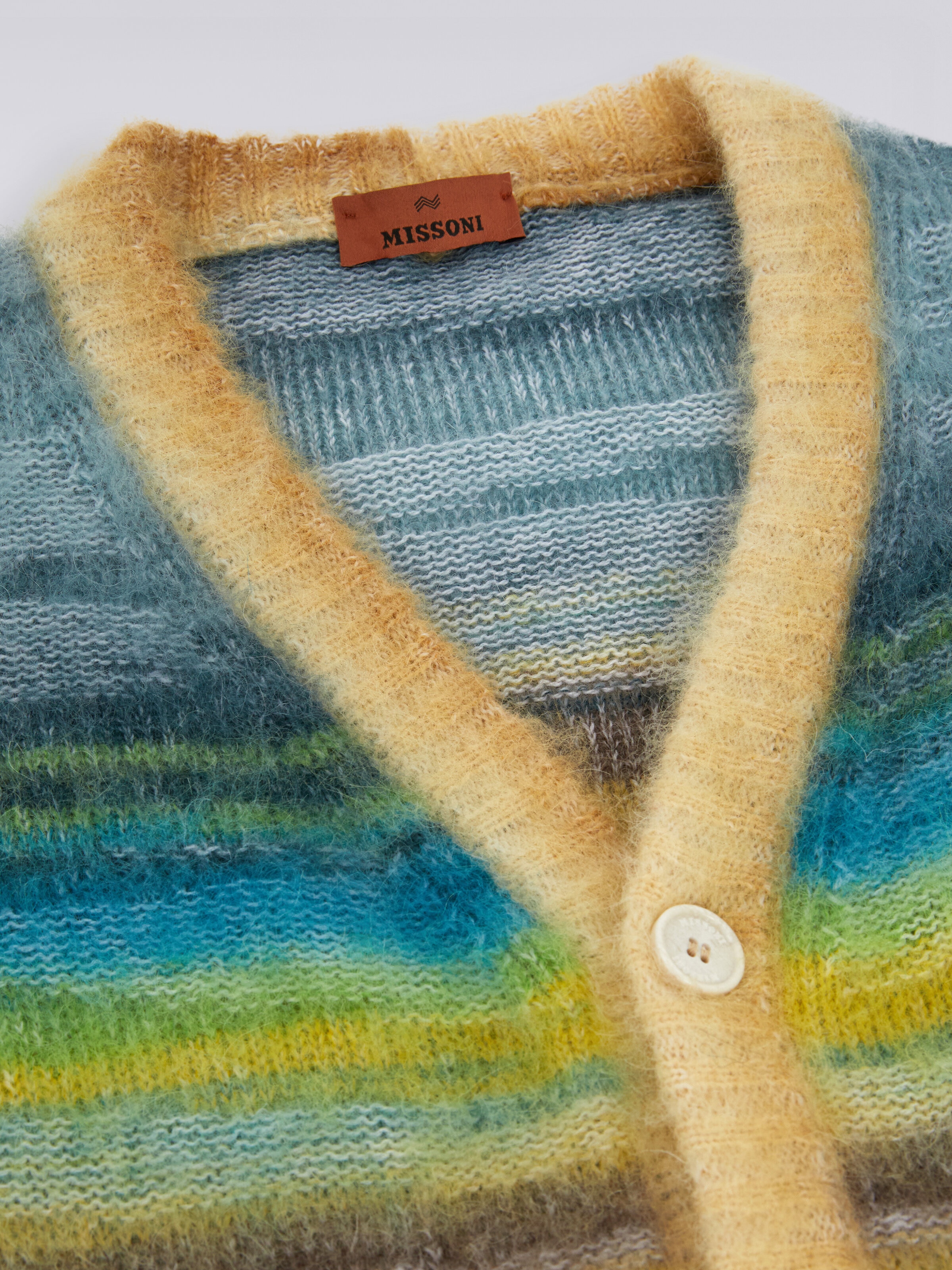 Cárdigan en mezcla de alpaca y mohair, Multicolor  - 2