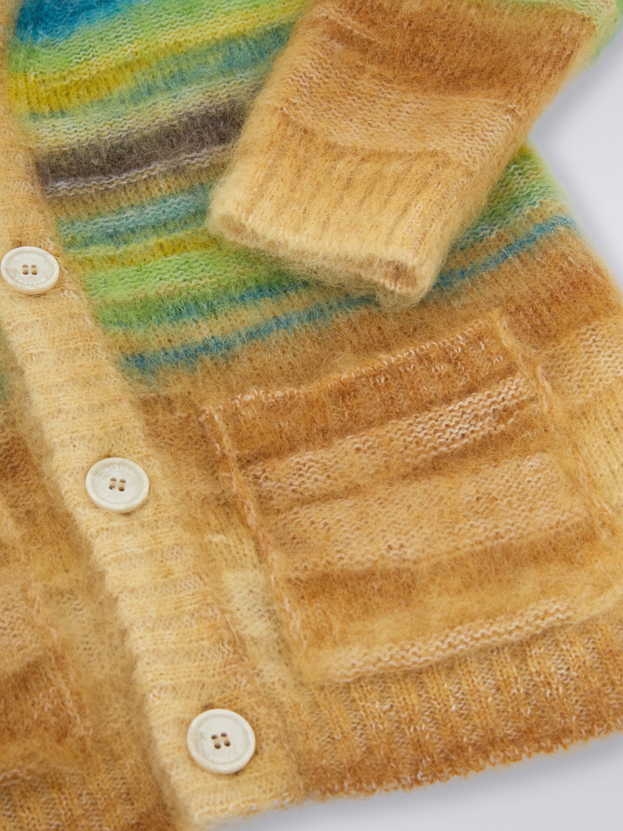 Cárdigan en mezcla de alpaca y mohair, Multicolor  - 3