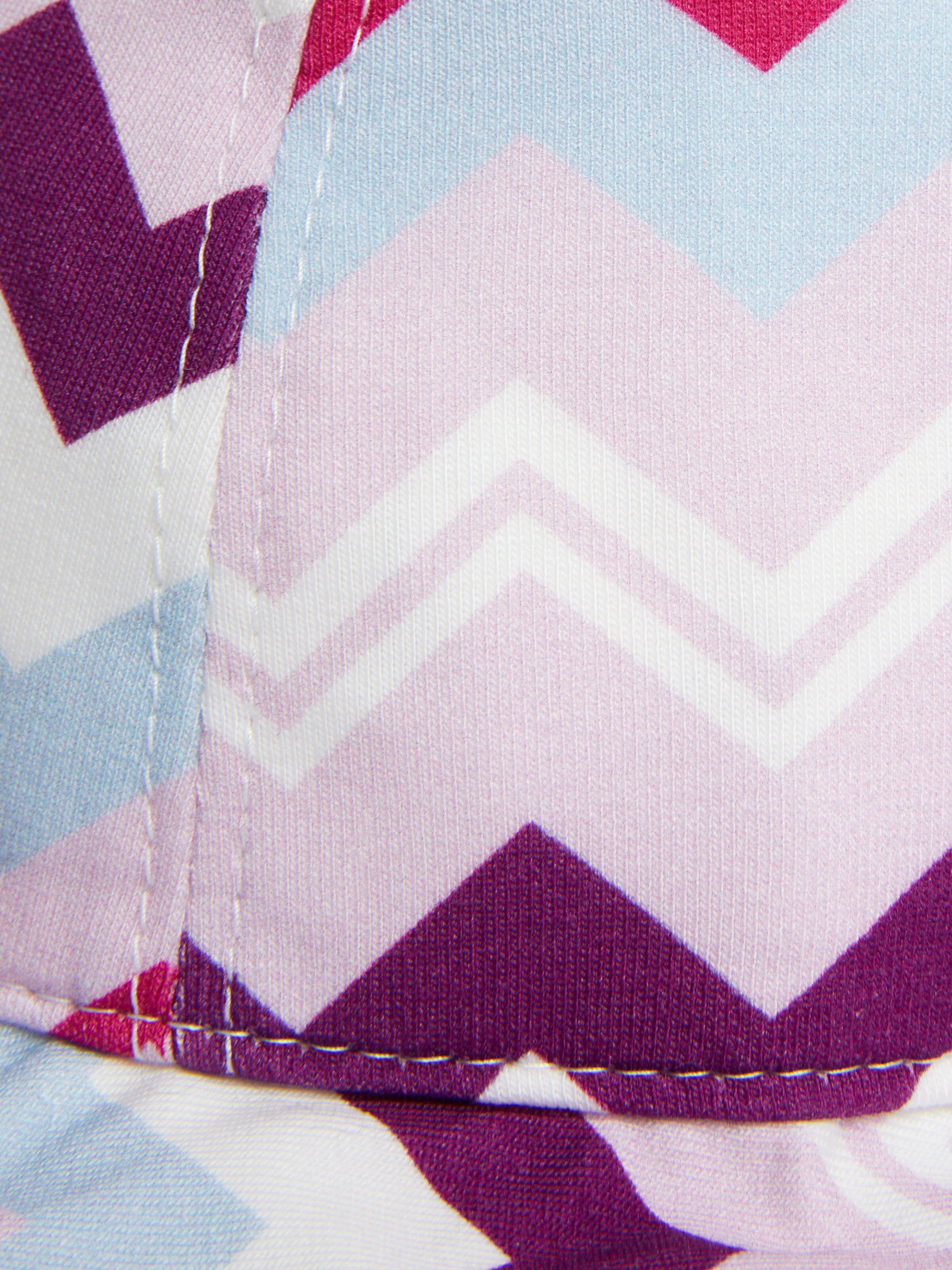 Cotton blend hat with zigzag pattern, Multicoloured  - 3