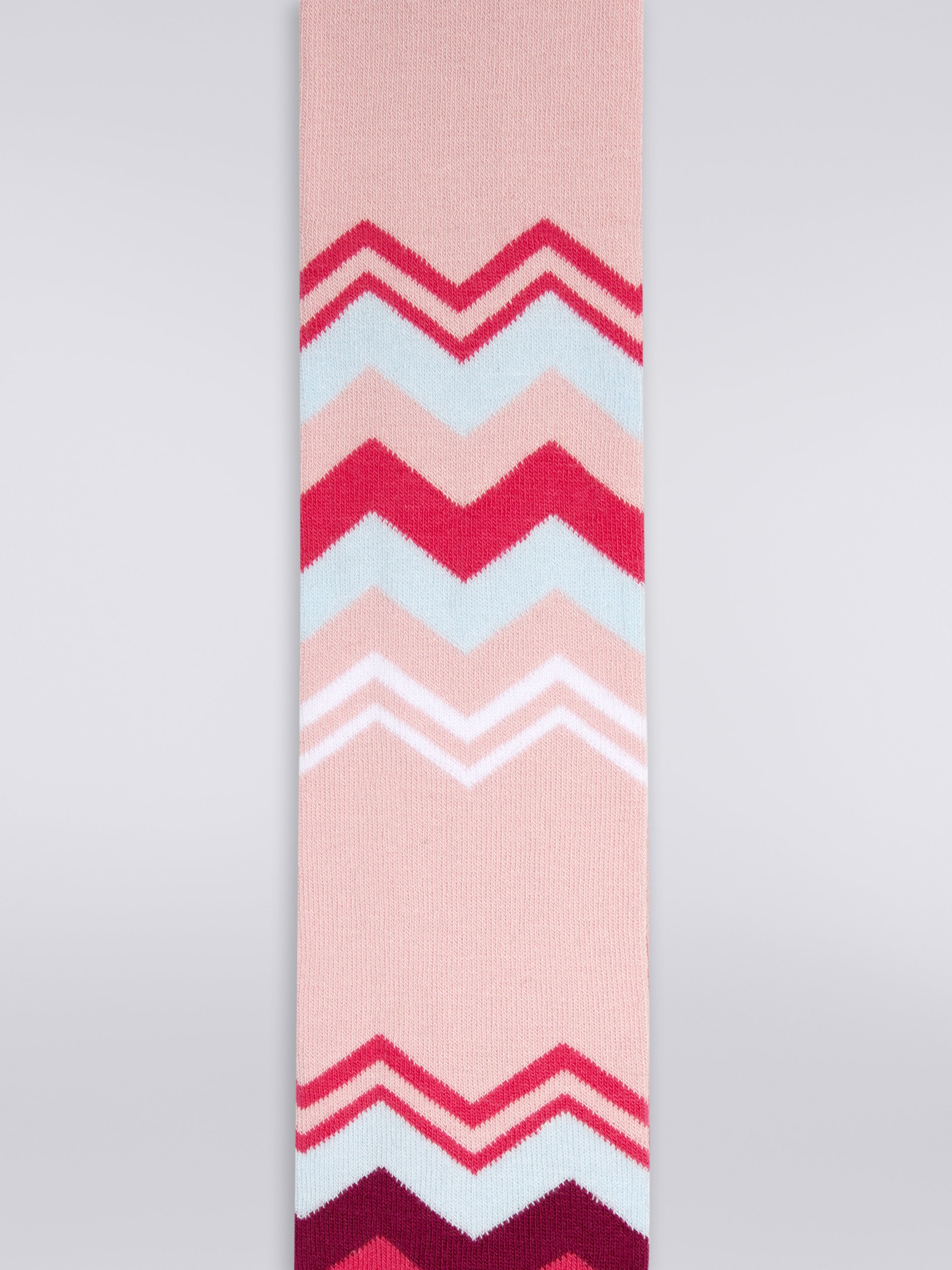 Zigzag cotton blend tights, Multicoloured  - 2