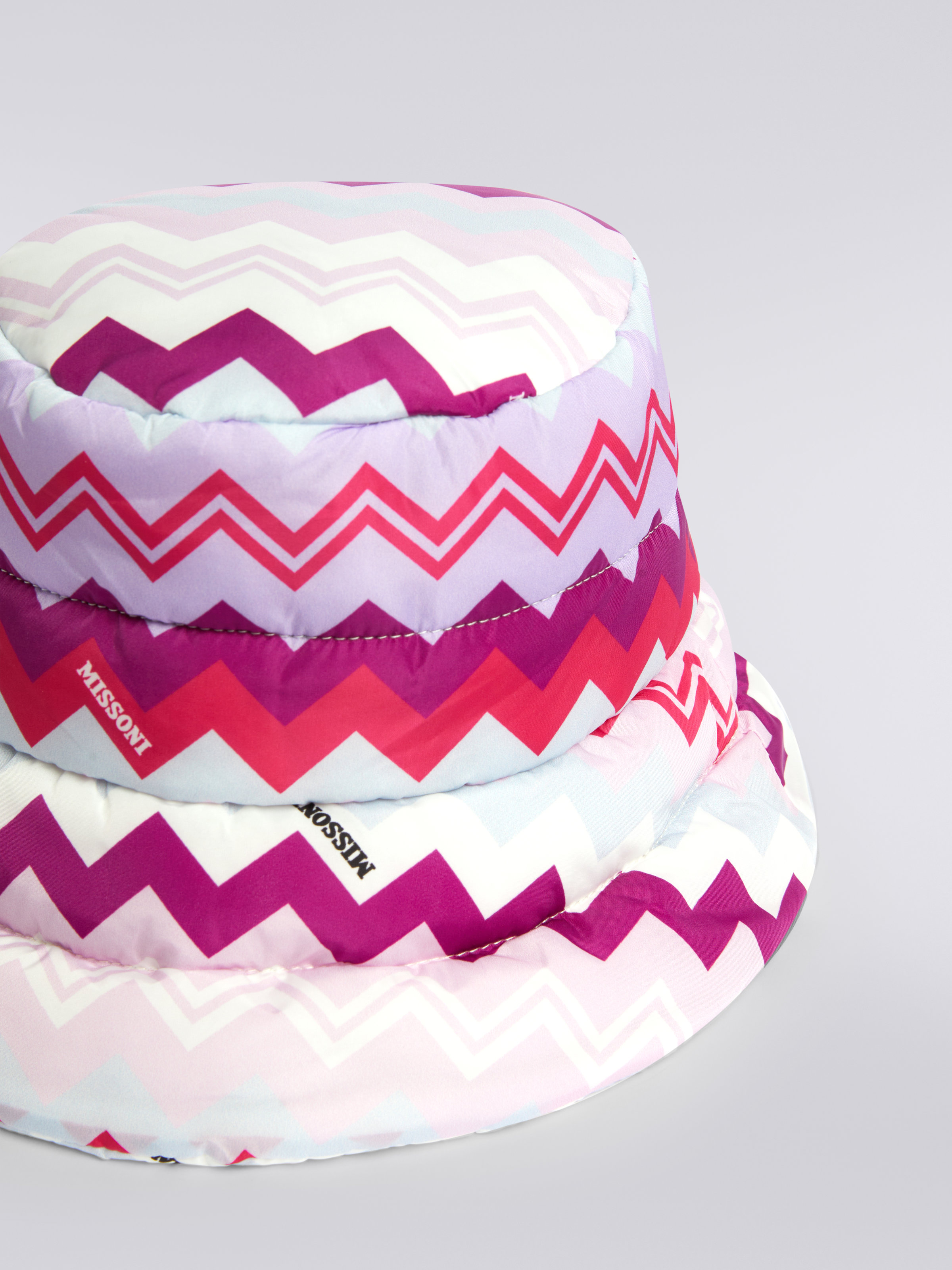 Zigzag nylon bucket hat, Multicoloured  - 2