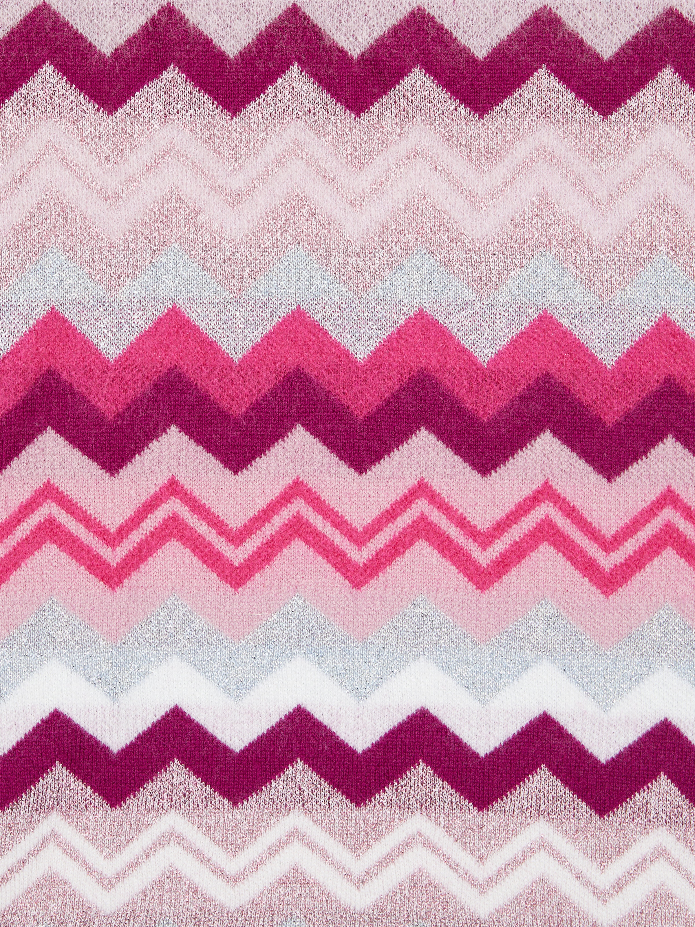 Écharpe en laine à zig zag, Multicolore  - 2