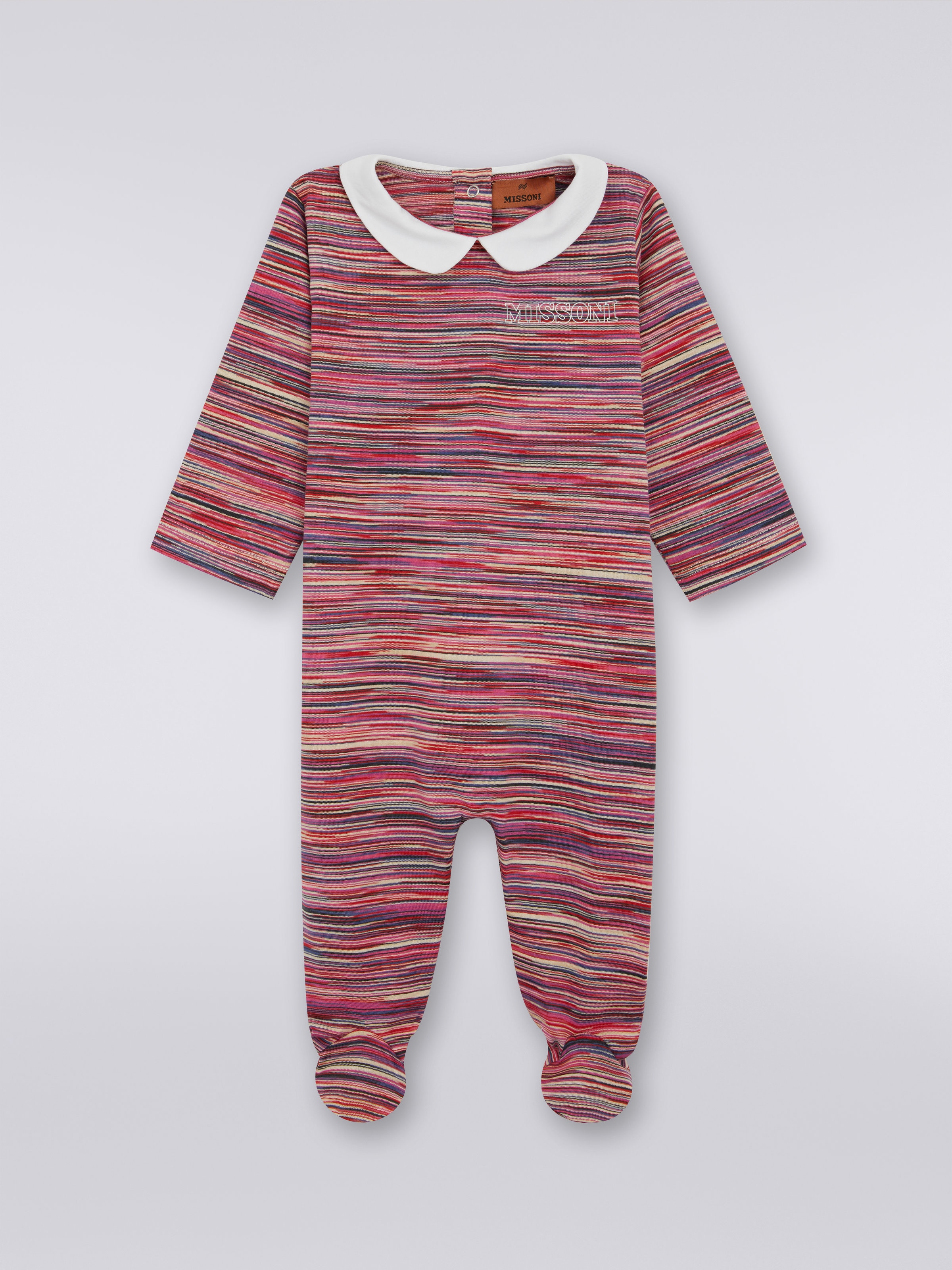 Two-piece set with slub cotton jumpsuit and docker hat, Multicoloured  - 1