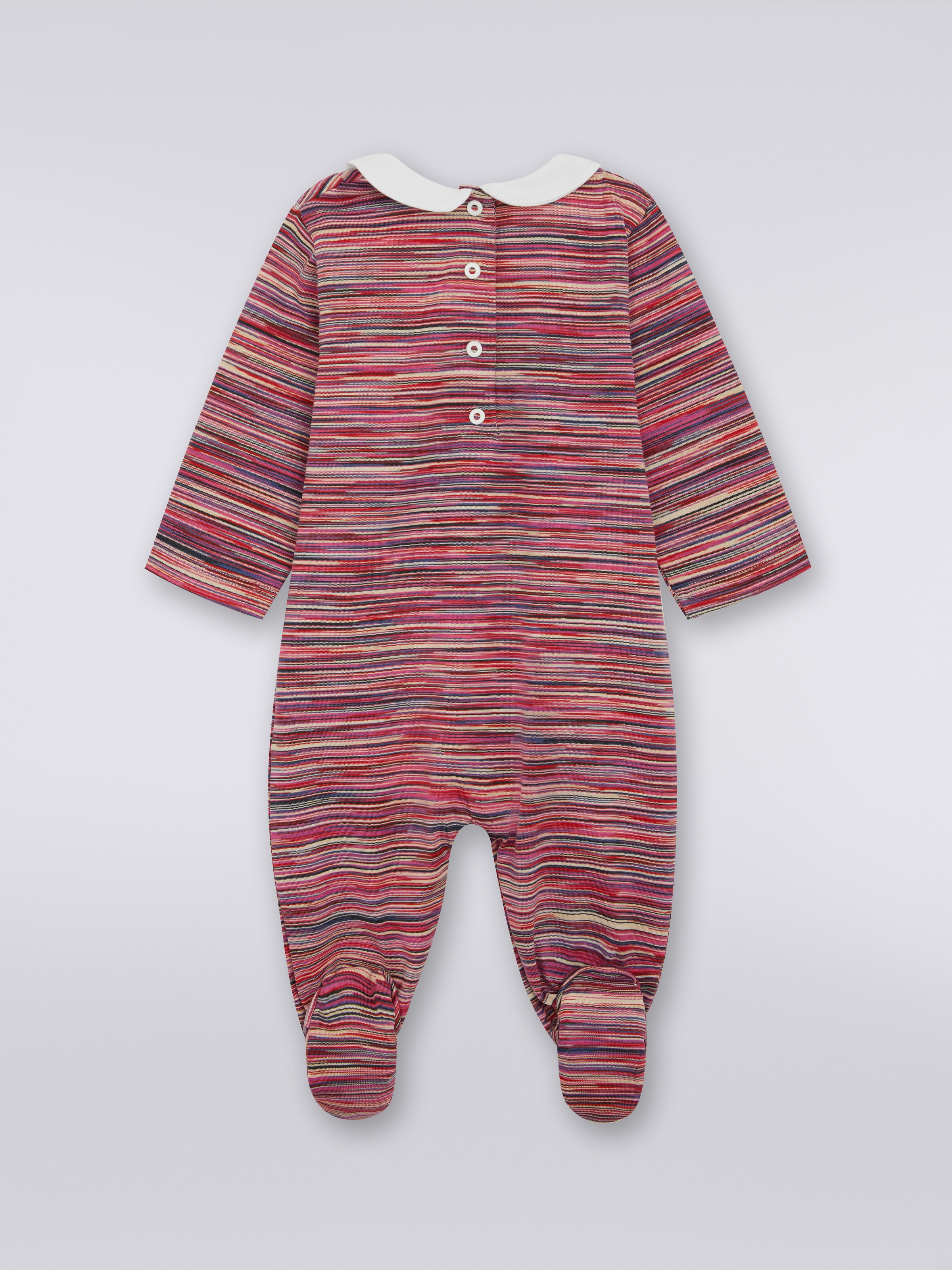 Two-piece set with slub cotton jumpsuit and docker hat, Multicoloured  - 2
