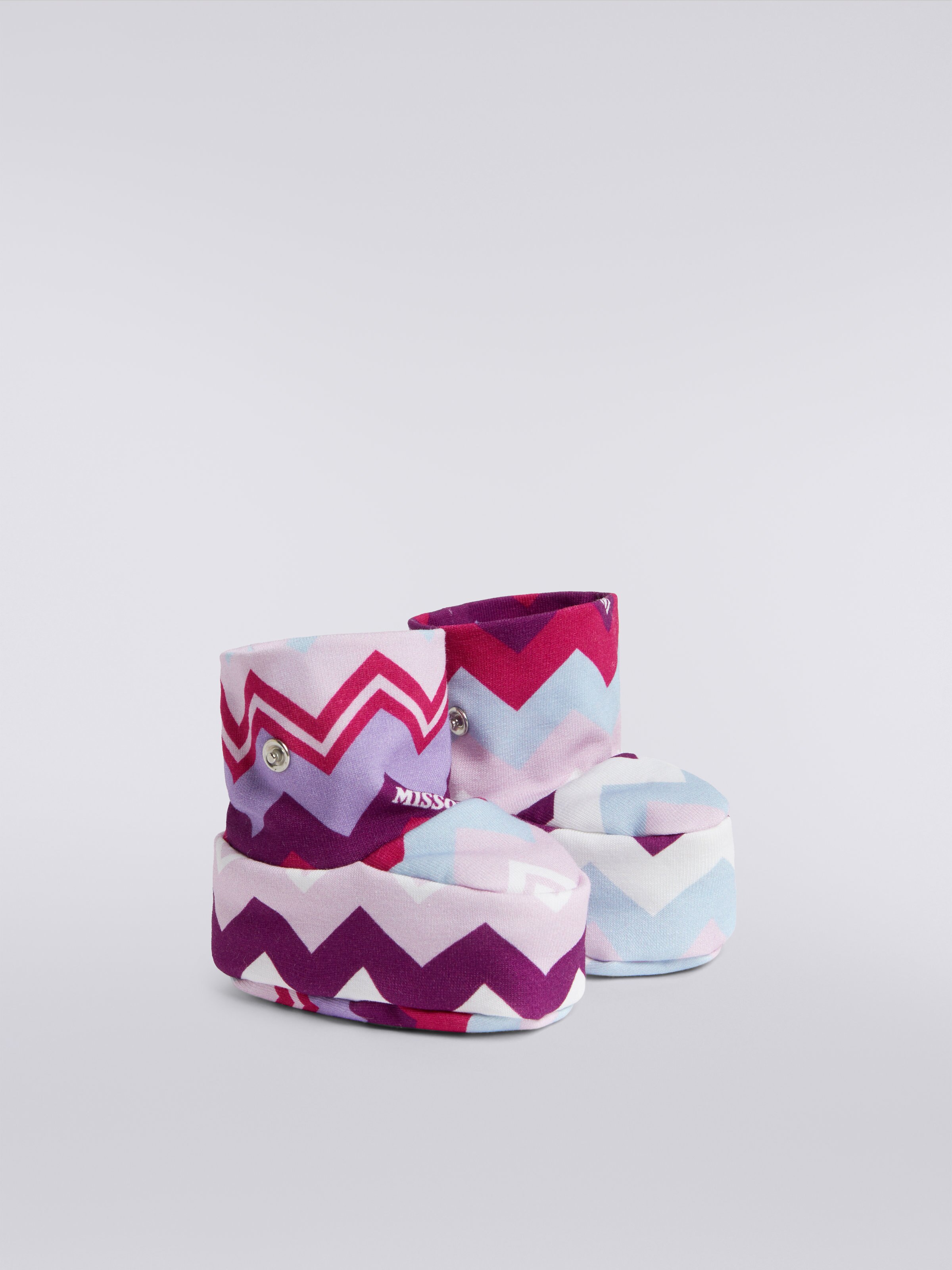 Three-piece set in cotton with zigzag pattern, Multicoloured  - 3