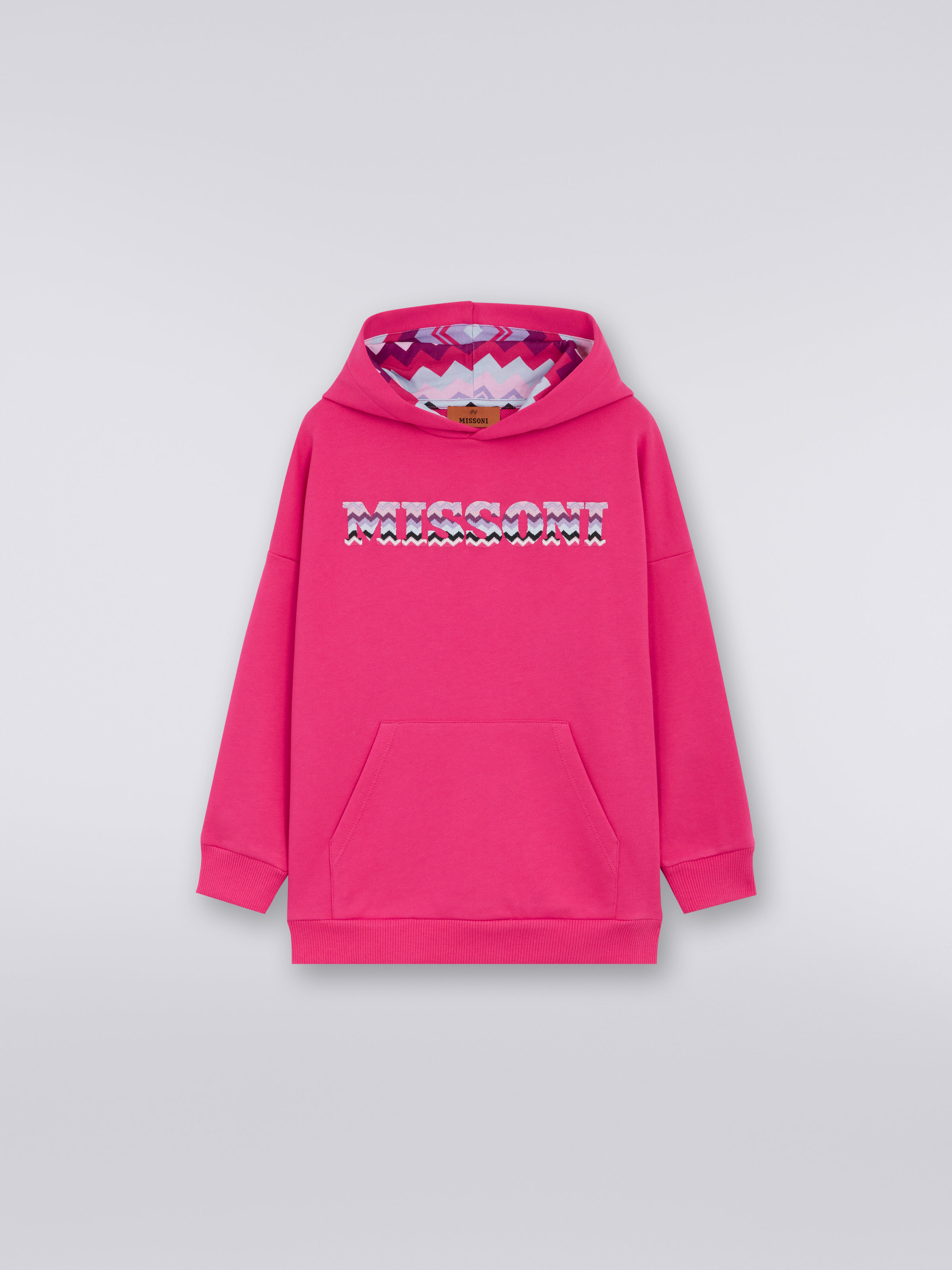 Oversized cotton hoodie, Pink   - 0