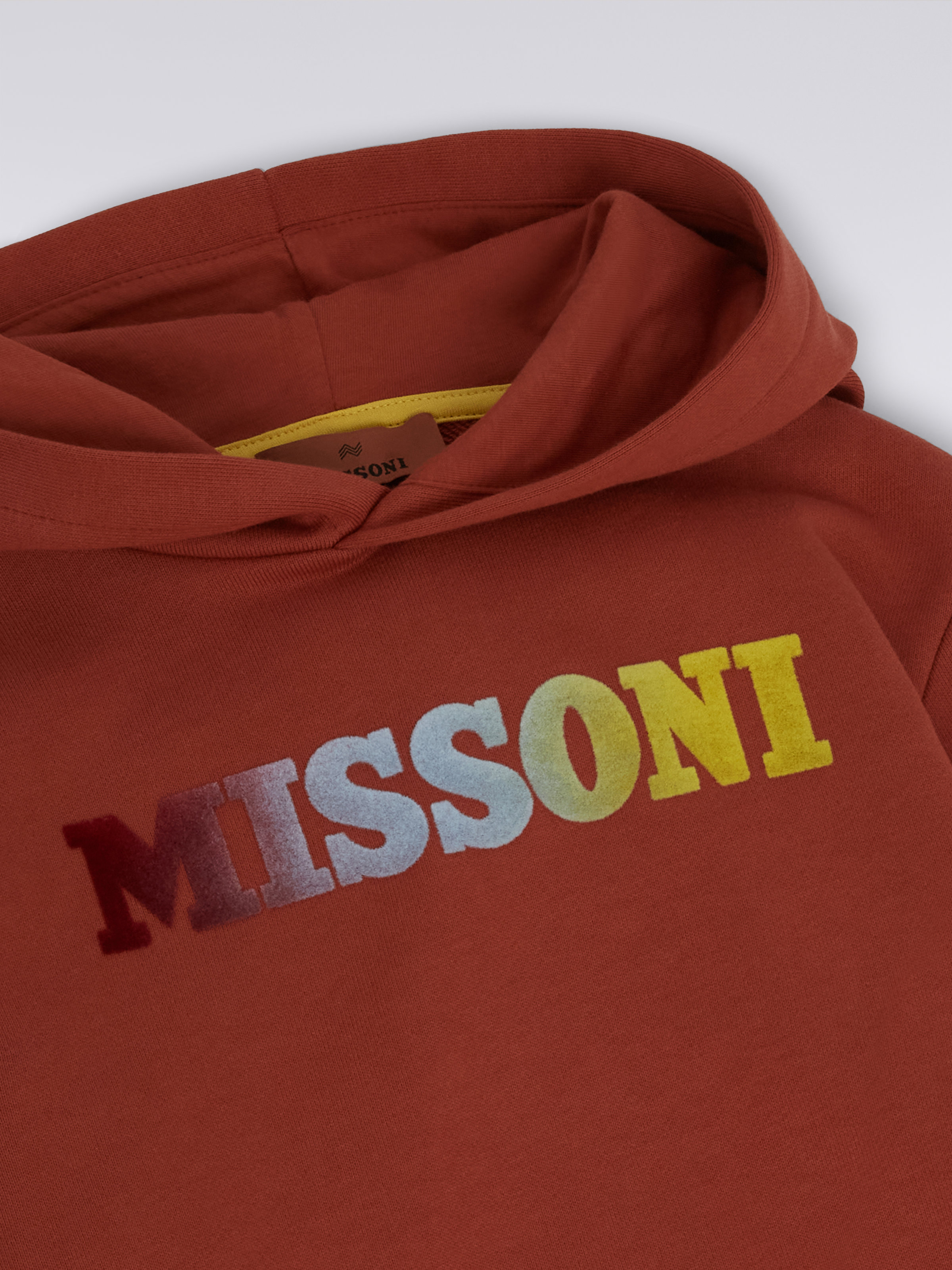 Cotton hoodie with d grad logo Rust Missoni